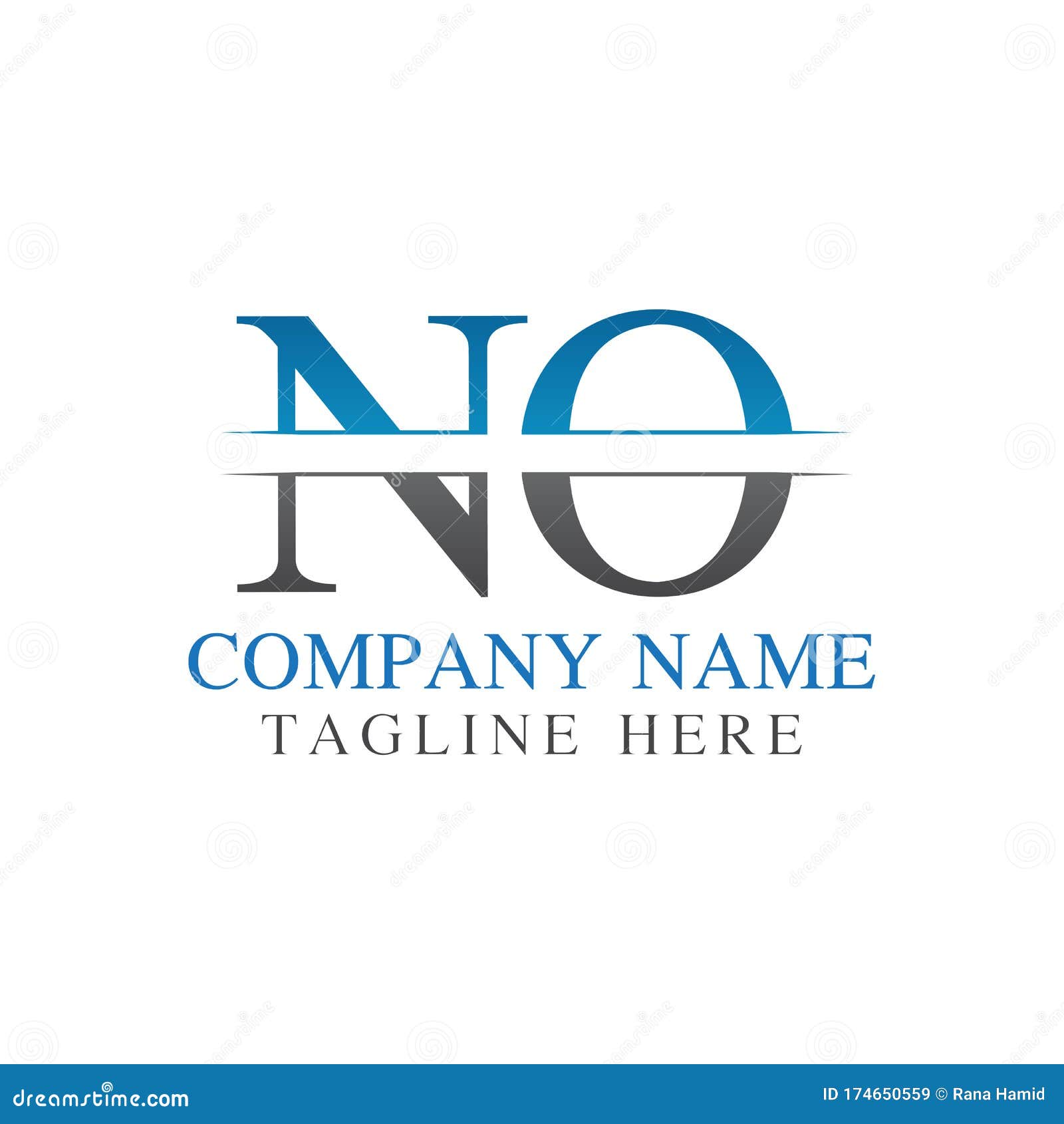 Initial Monogram Letter NO Logo Design Vector Template. NO Letter Logo