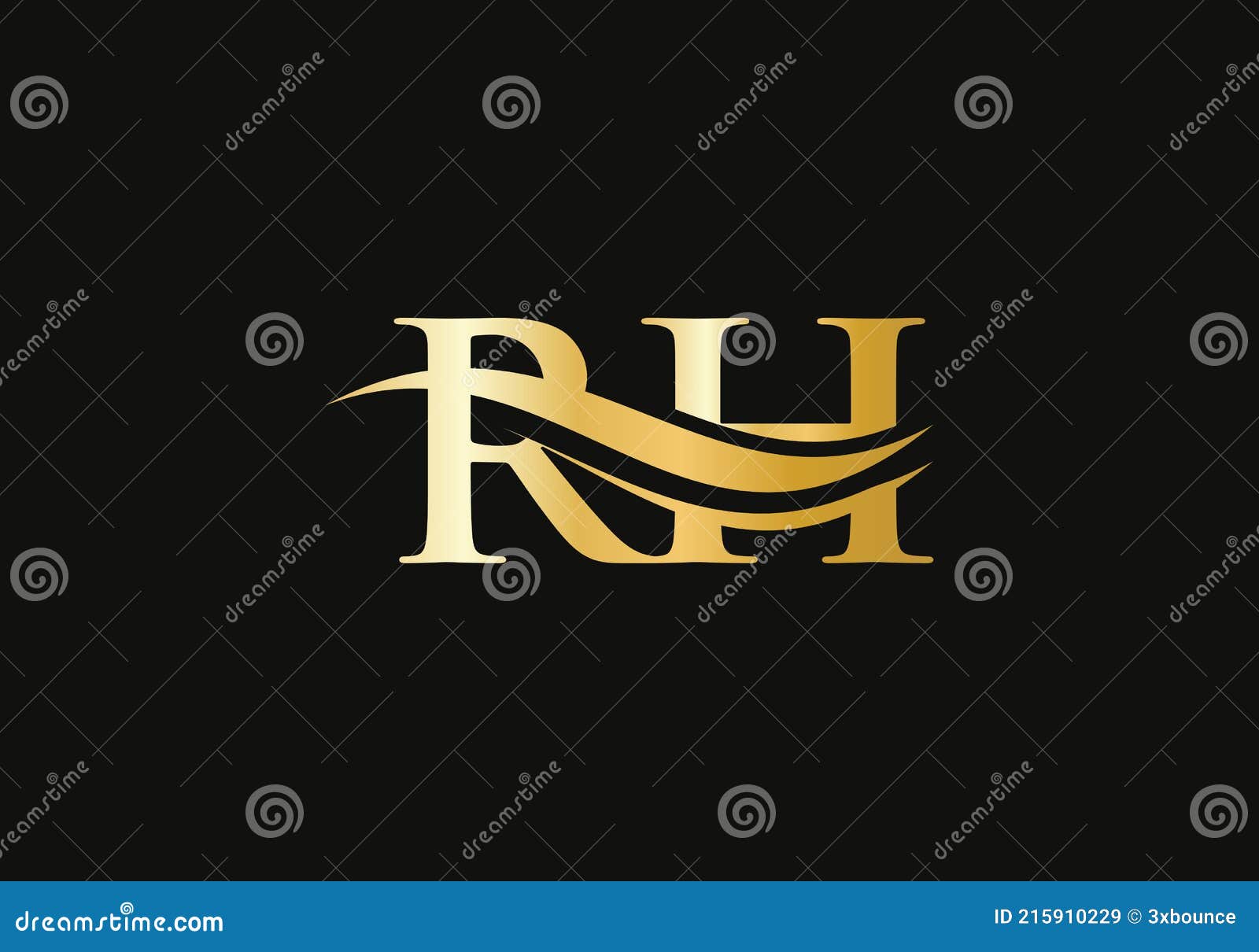 Calligraphy Logo, Boutique Logo Design, Business Logo, RH, HR - Etsy