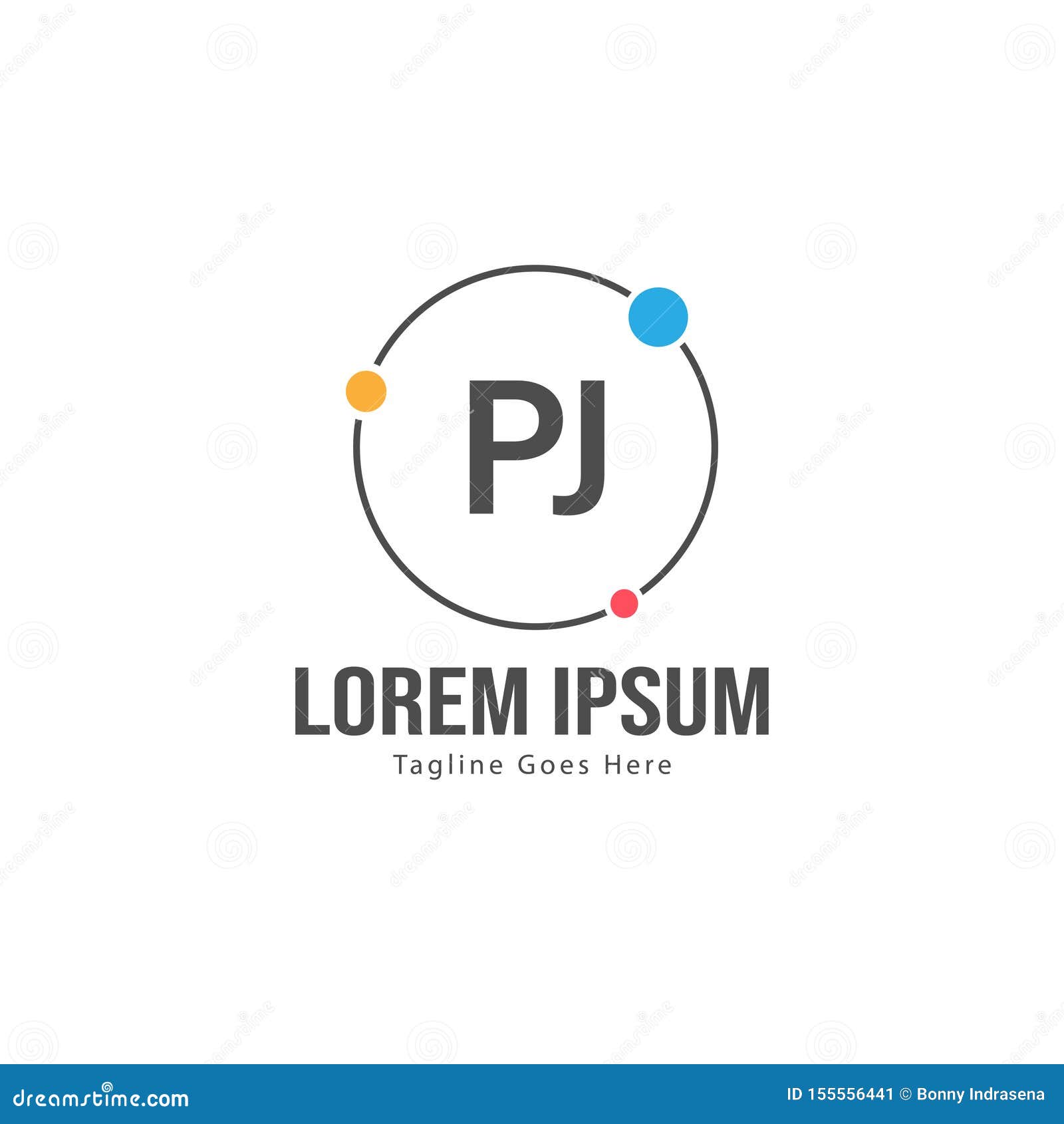 Initial PJ Logo Template with Modern Frame. Minimalist PJ Letter Logo