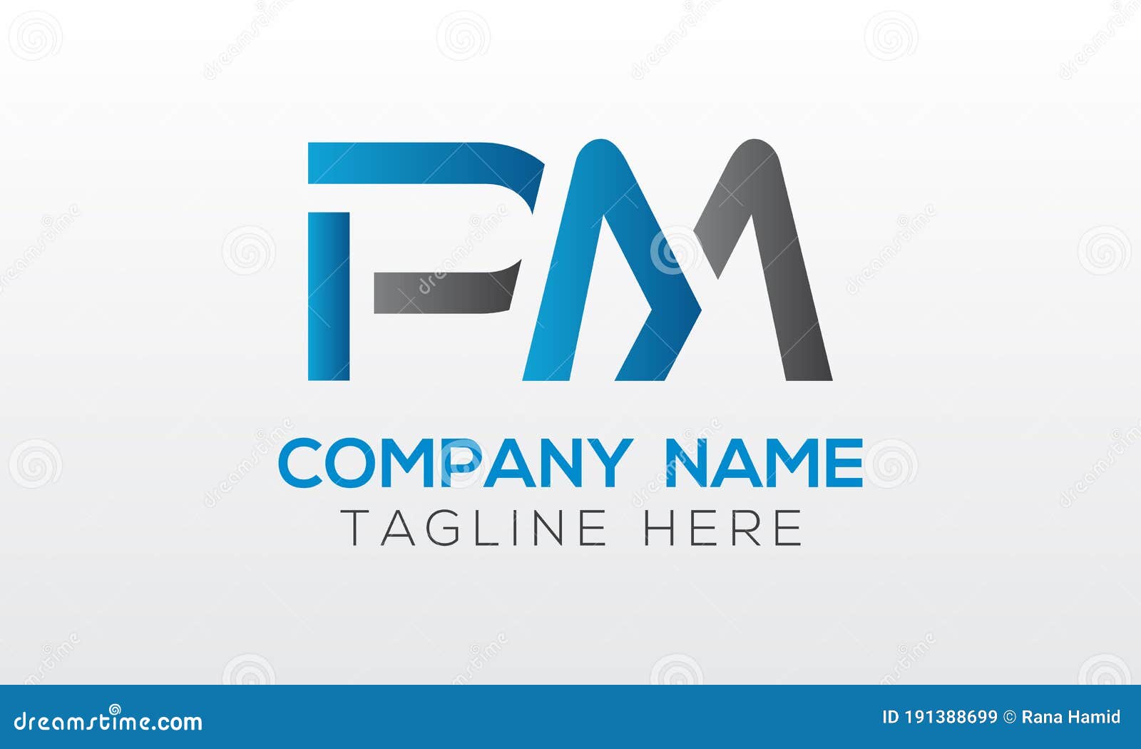 Initial PM Letter Logo with Creative Modern Business Typography