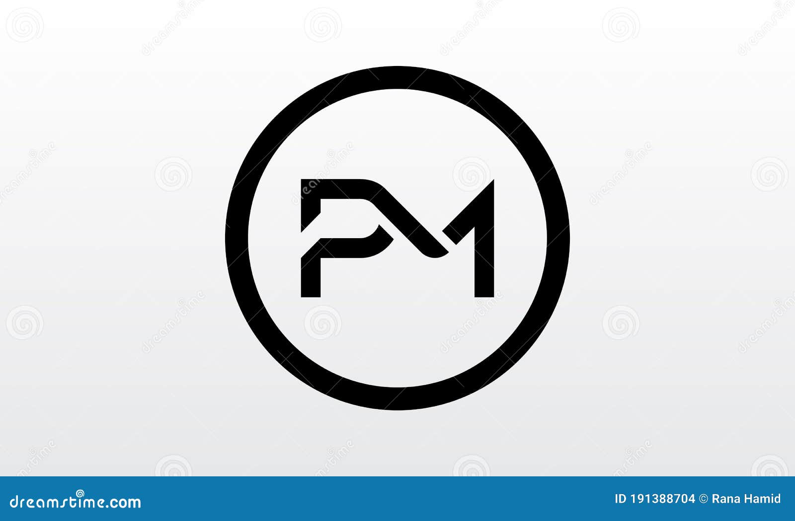 Initial PM Letter Logo with Creative Modern Business Typography