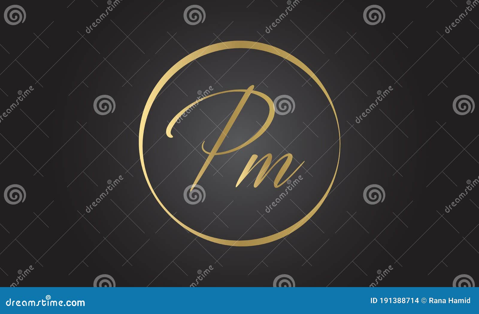 Initial PM Letter Logo Creative Typography Vector Template