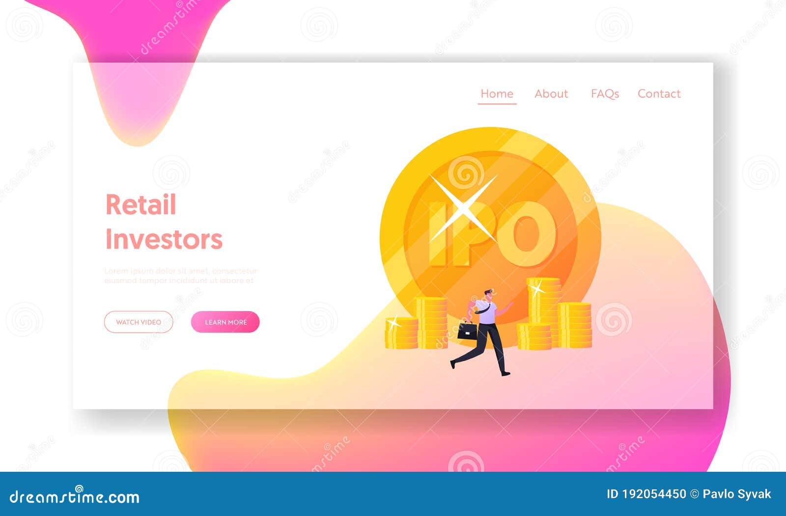 Initial Public Offering Landing Page Template. Tiny ...