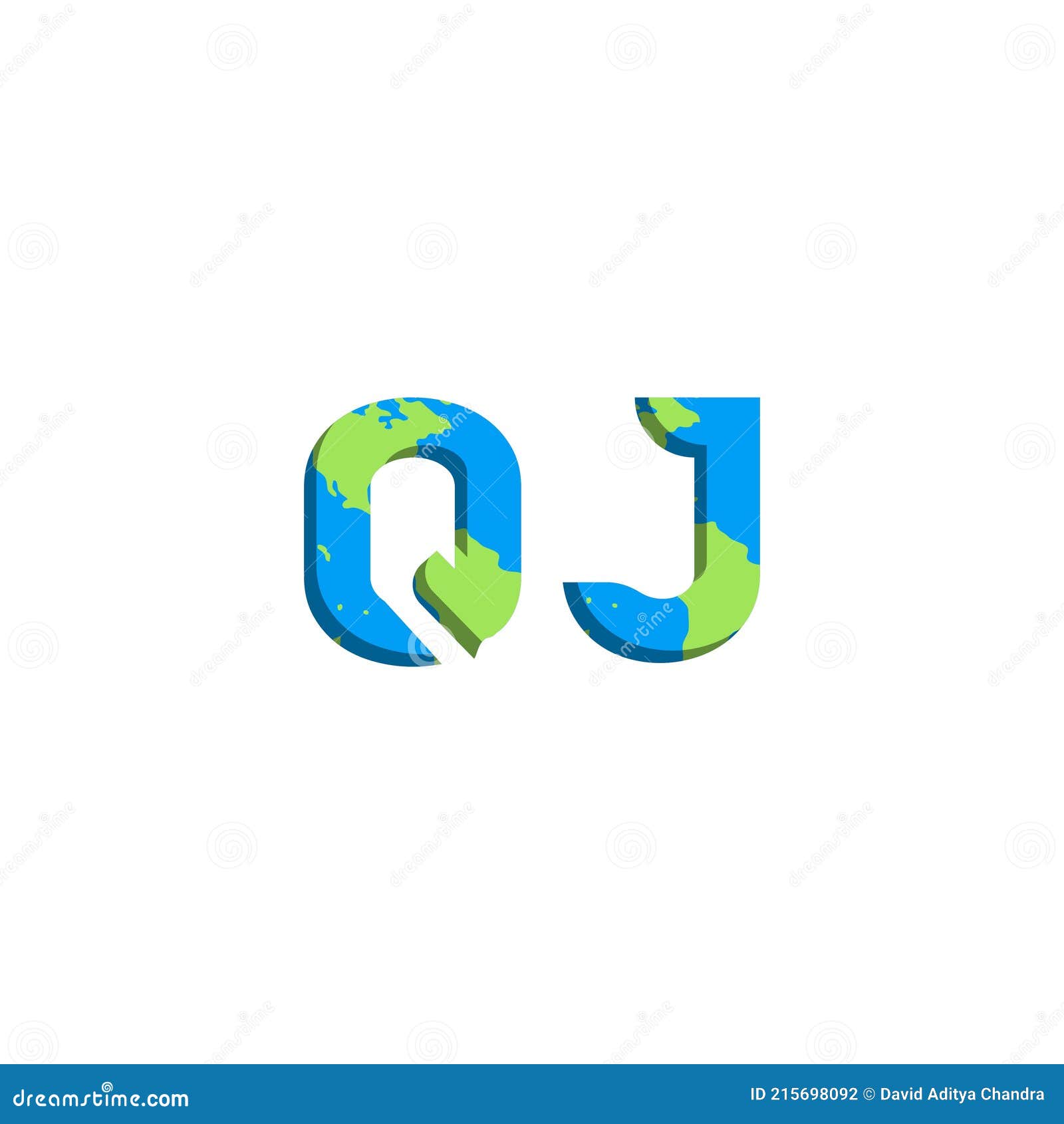 initial qj logo  with world map style, logo business branding