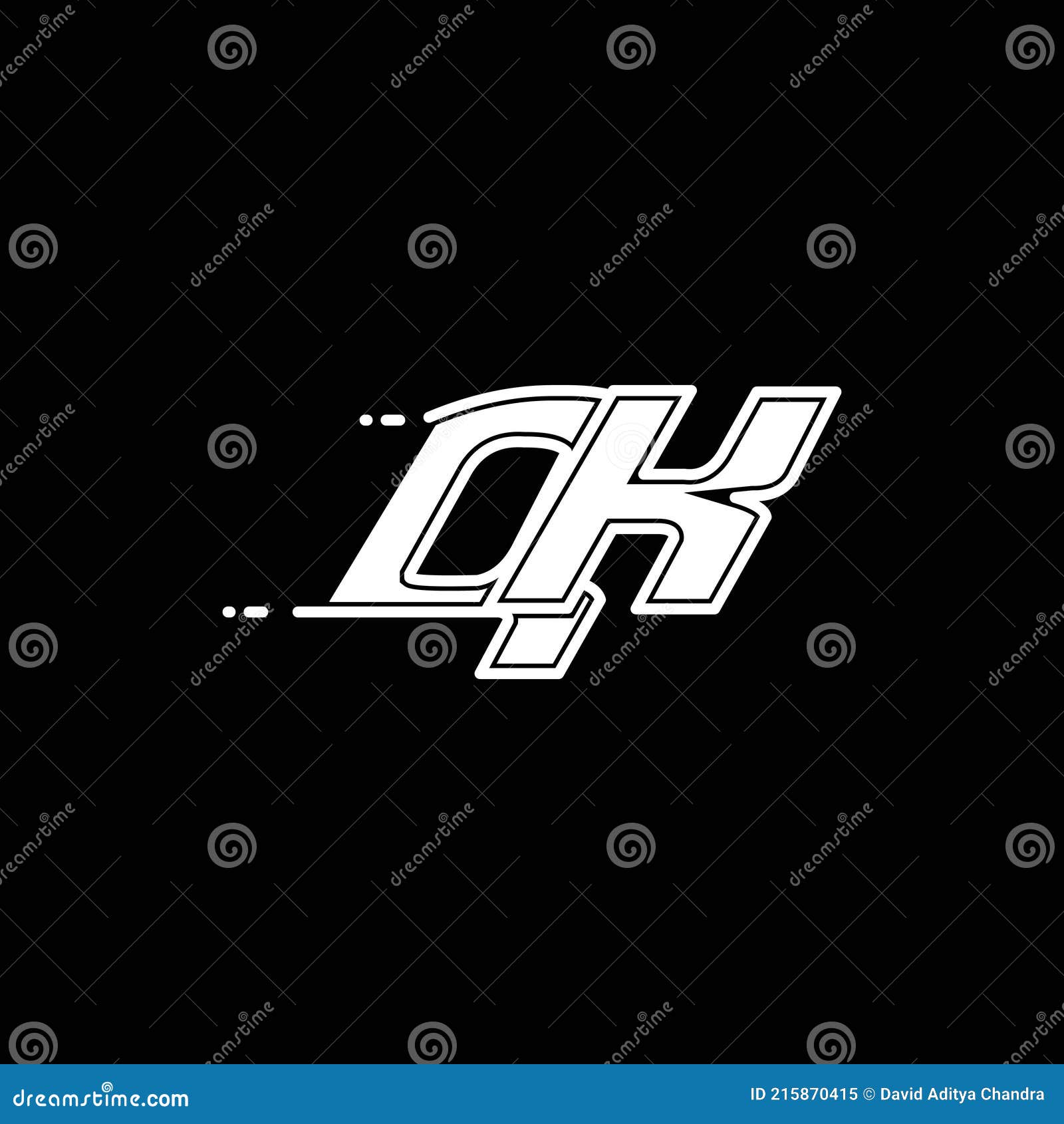 initial qk logo  with  style, logo business branding