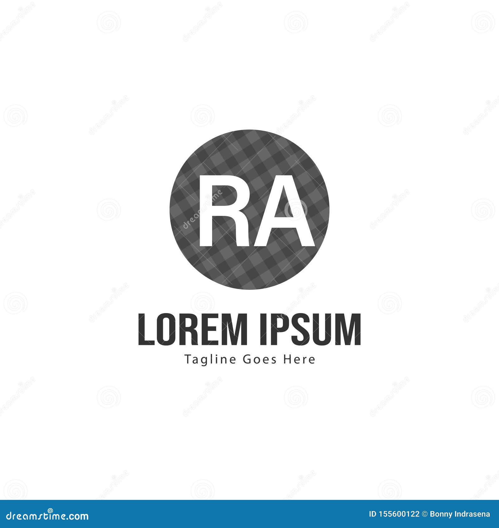 initial ra logo template with modern frame. minimalist ra letter logo  