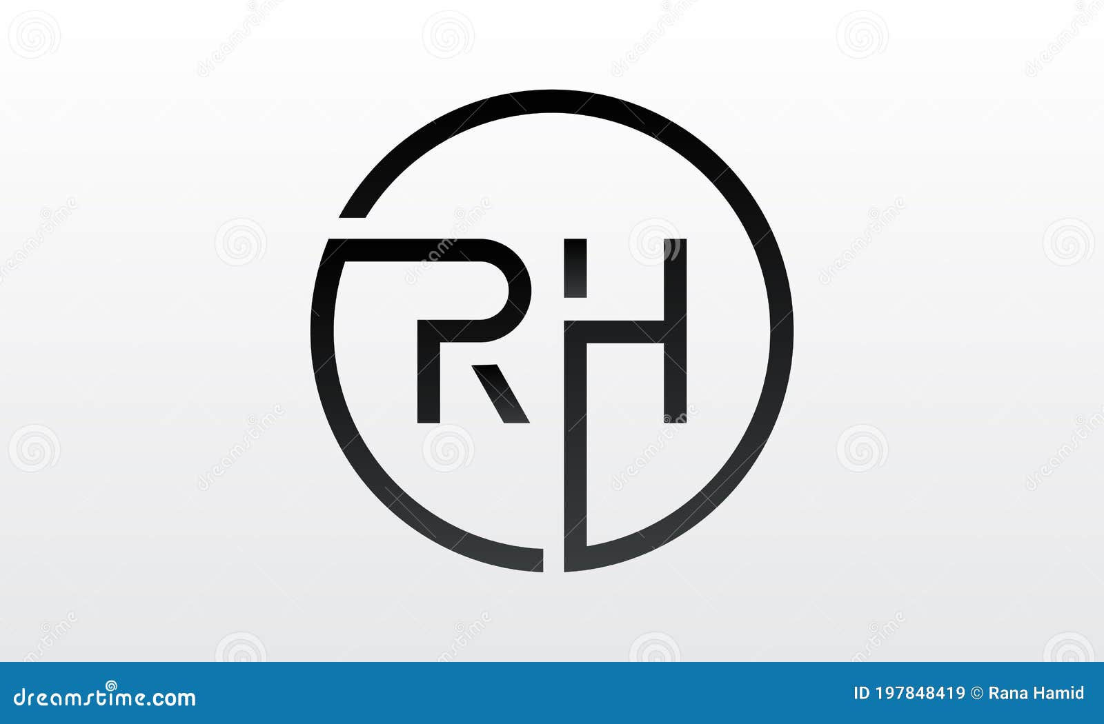 Initials RH logo rhombus lines shape style, luxury modern real estate logo  design Stock Vector | Adobe Stock