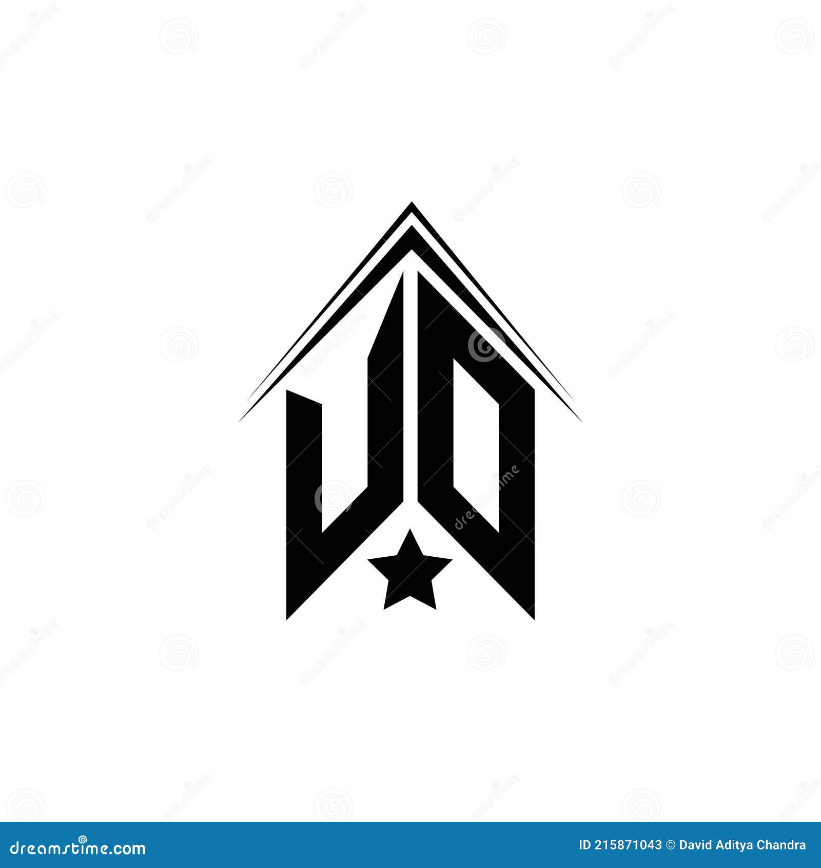 initial uo, ud logo  with  style, logo business branding