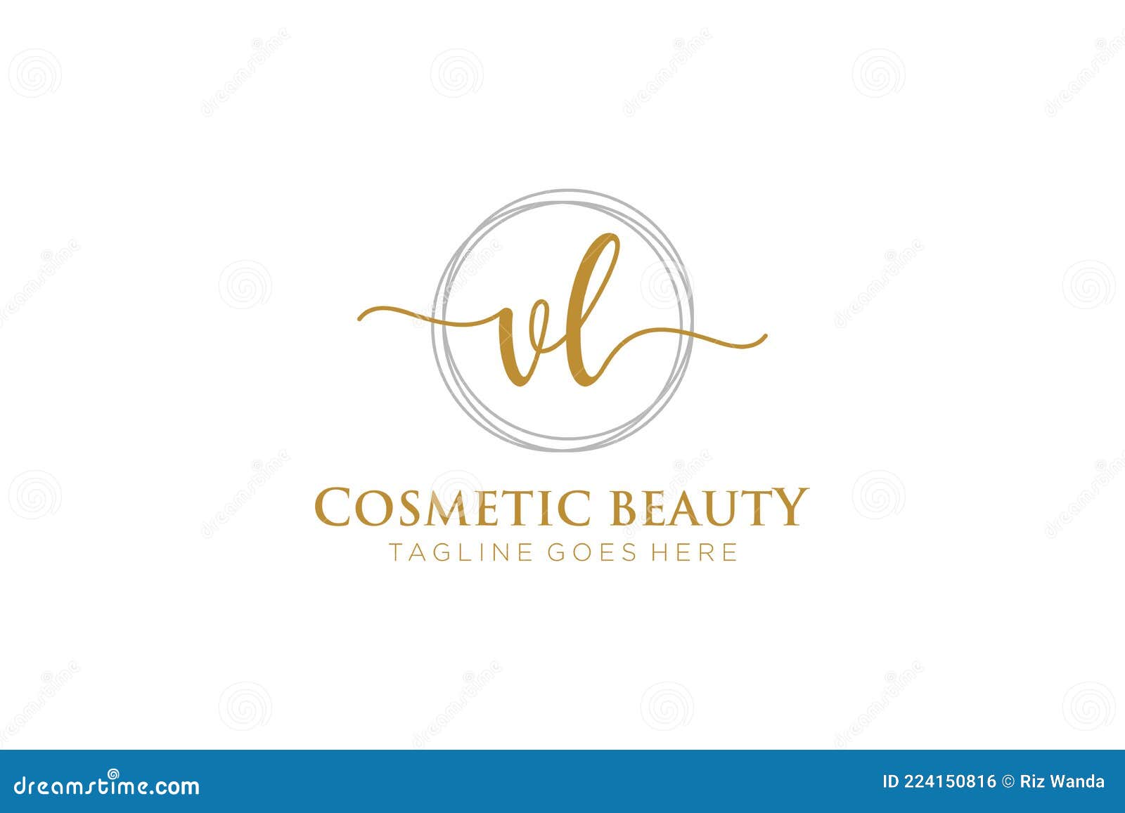 Initial vl beauty monogram and elegant logo design