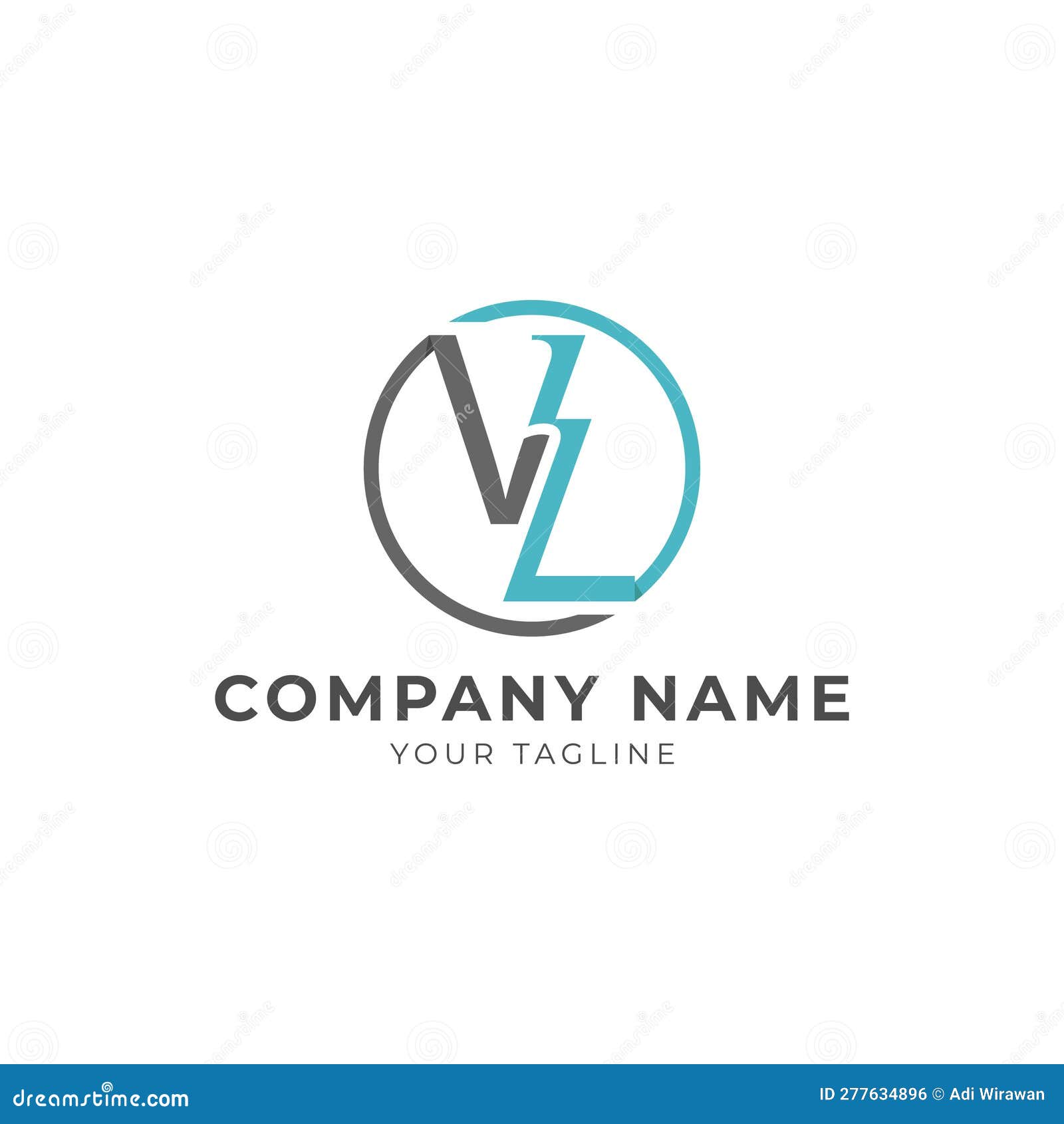 Initial VL Letter Logo Modern Typography Vector Template. Creative