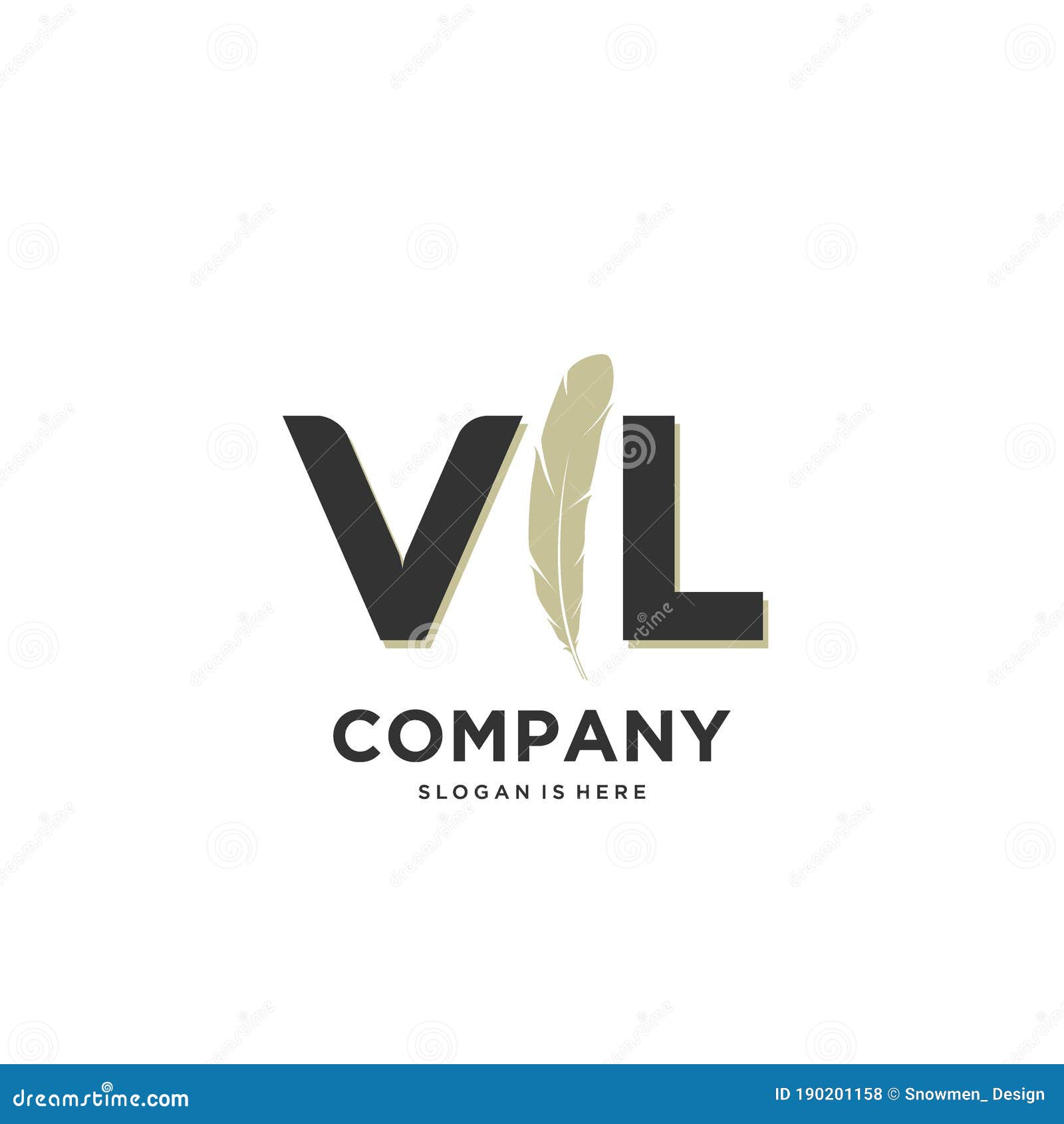 Initial VL Letter Unique Attractive Creative Modern Luxury Beauty