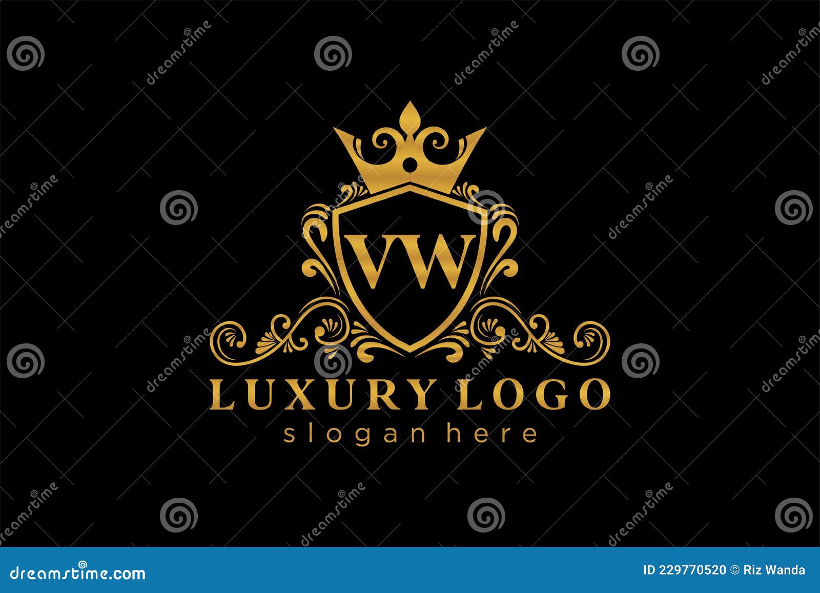 VL Letter Royal Luxury Logo Template In Vector Art For Restaurant