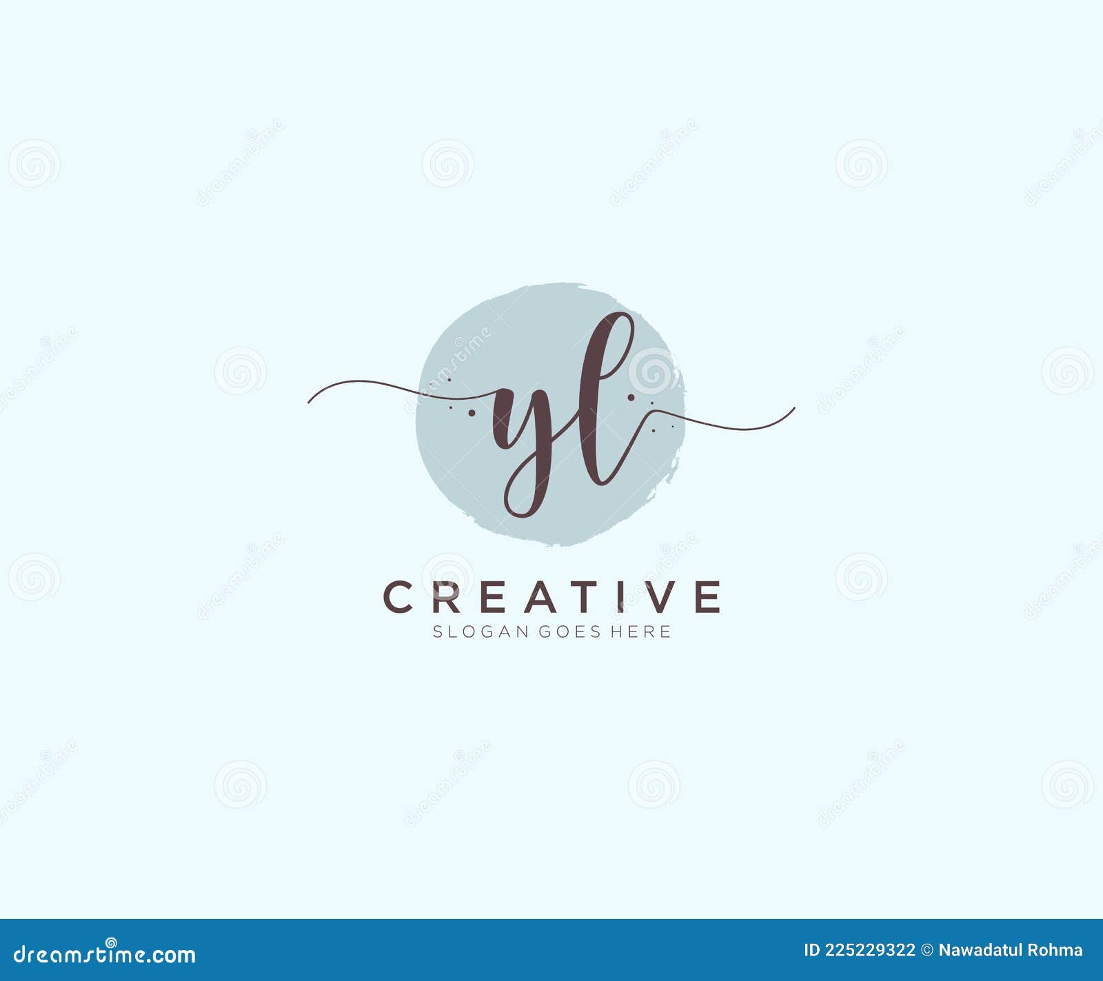 Wedding Monogram Design, YL Initials Logo