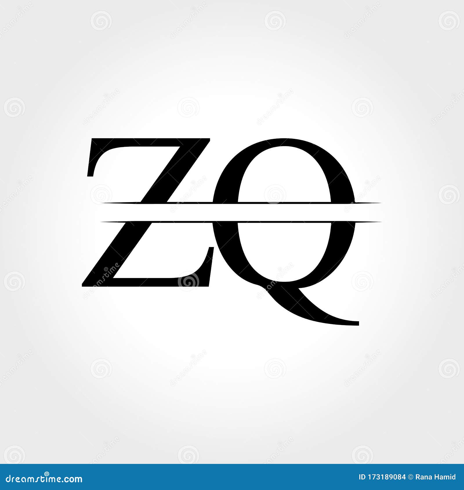 Initial Zq Logo Design Vector Template Creative Letter Zq Business