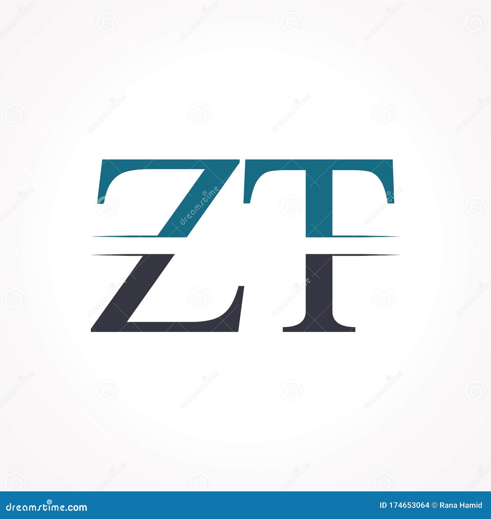Initial ZT Logo Design Vector Template. Creative Letter ZT Business