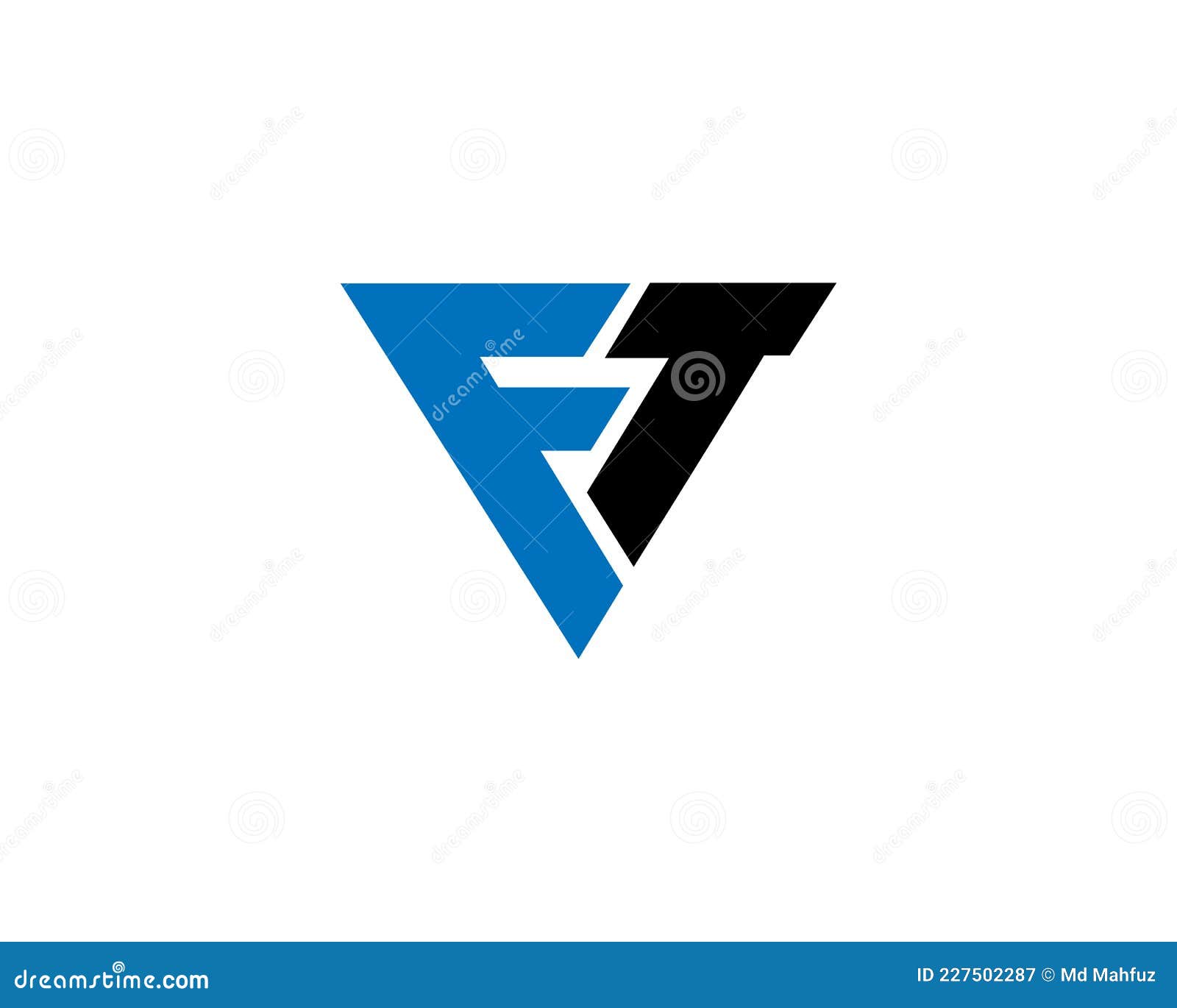 initials letter ft logo