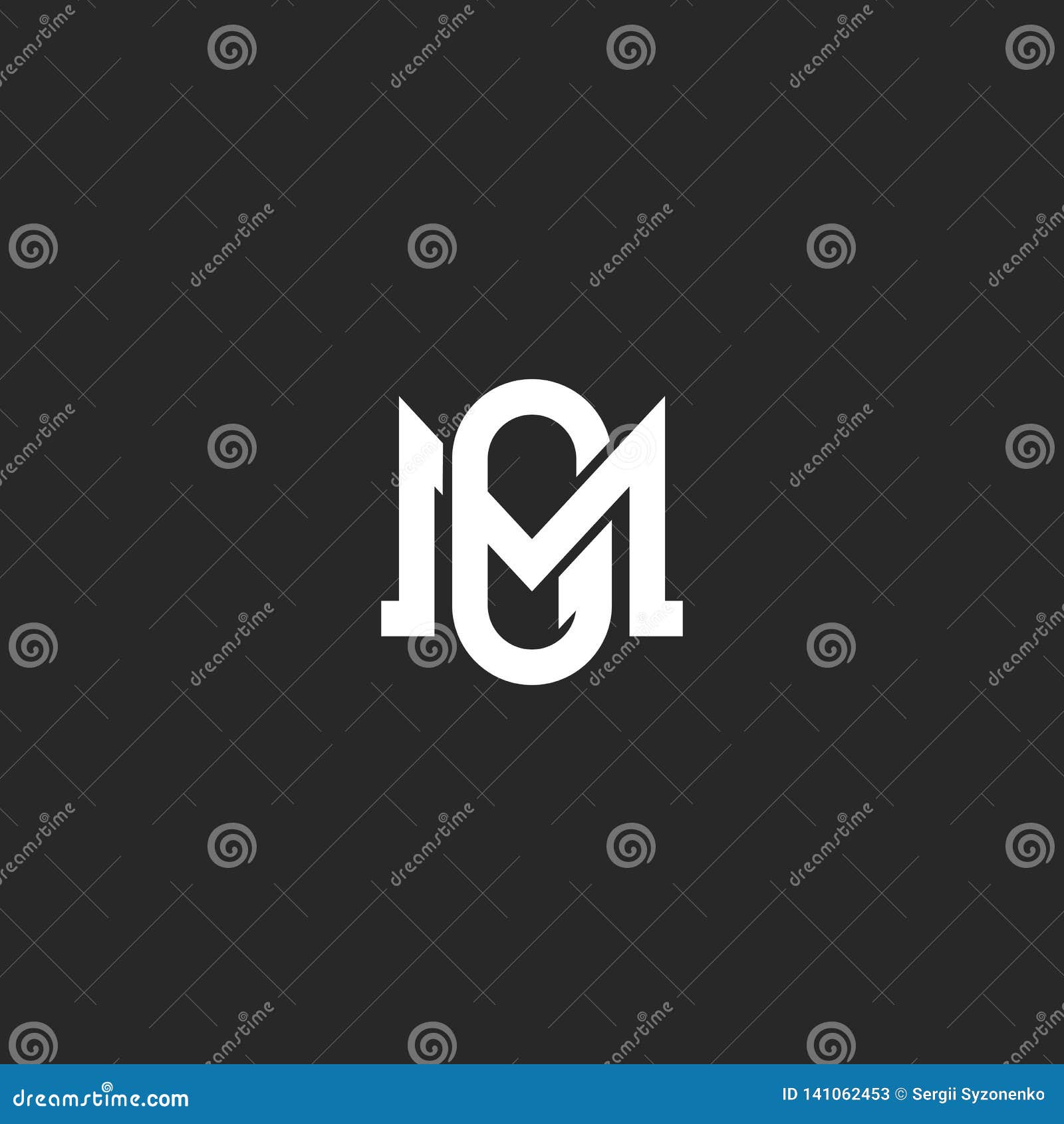 Initials Letters MG or GM Logo Monogram, Two Intersection Letters M and G  Emblem, Weaving Symbol Minimalist Style Art Stock Vector - Illustration of  company, monogram: 141062453