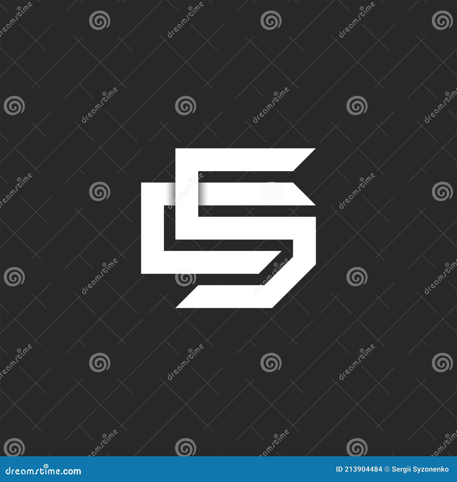 initials letters sc or cs logo monogram, overlapping two letter s and c mark , creative c5 