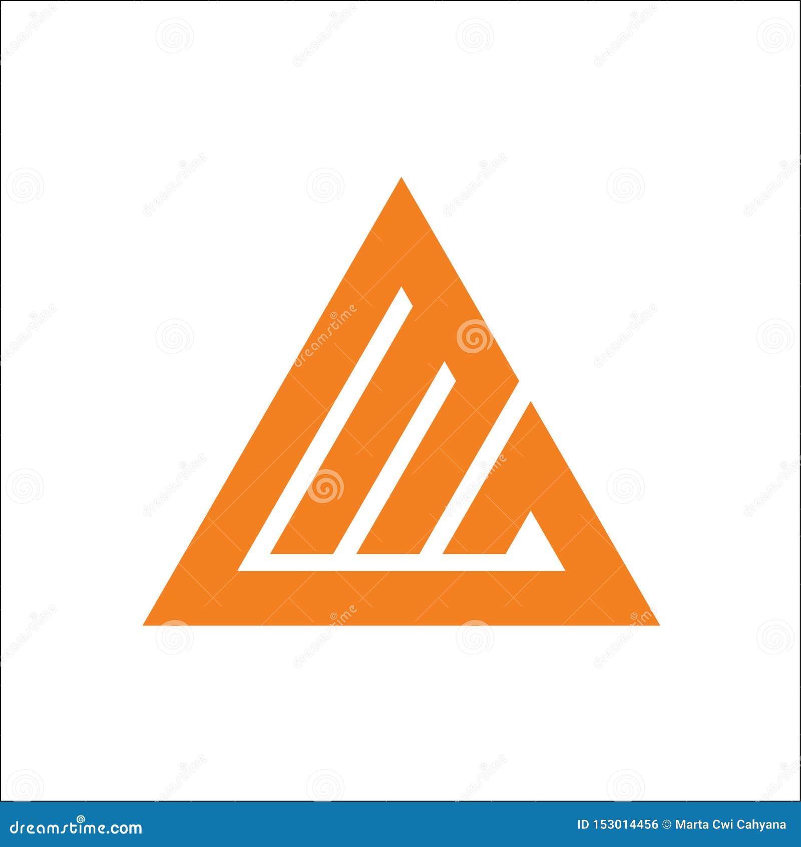 initials mg triangle logo  template