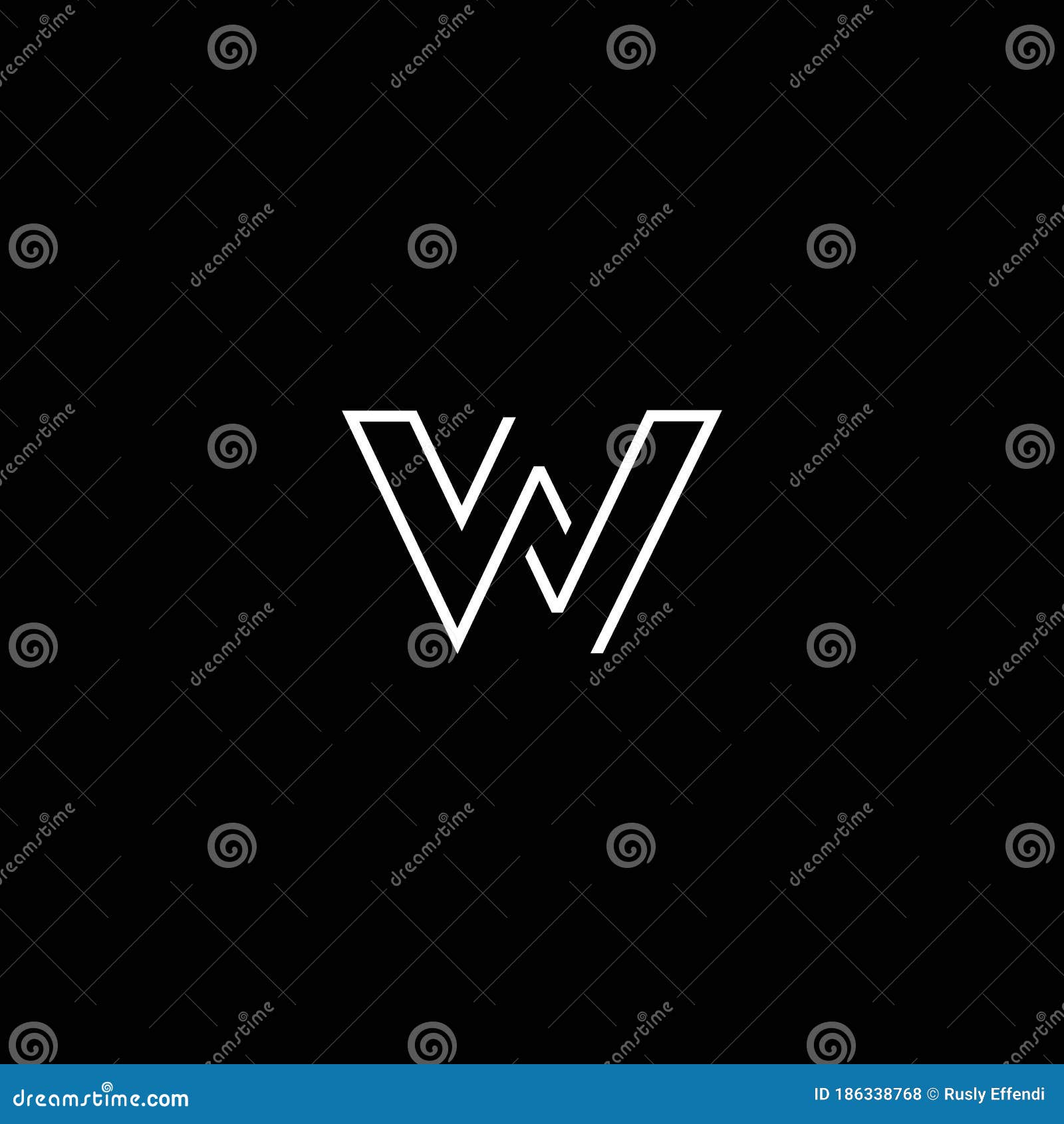 Modern and Sophisticated W Initial Logo Design Stock Vector