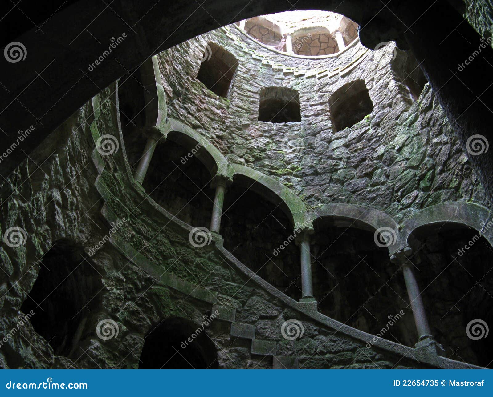 Initiation Well In Castle Quinta Da Regaleira Sintra Portugal Royalty