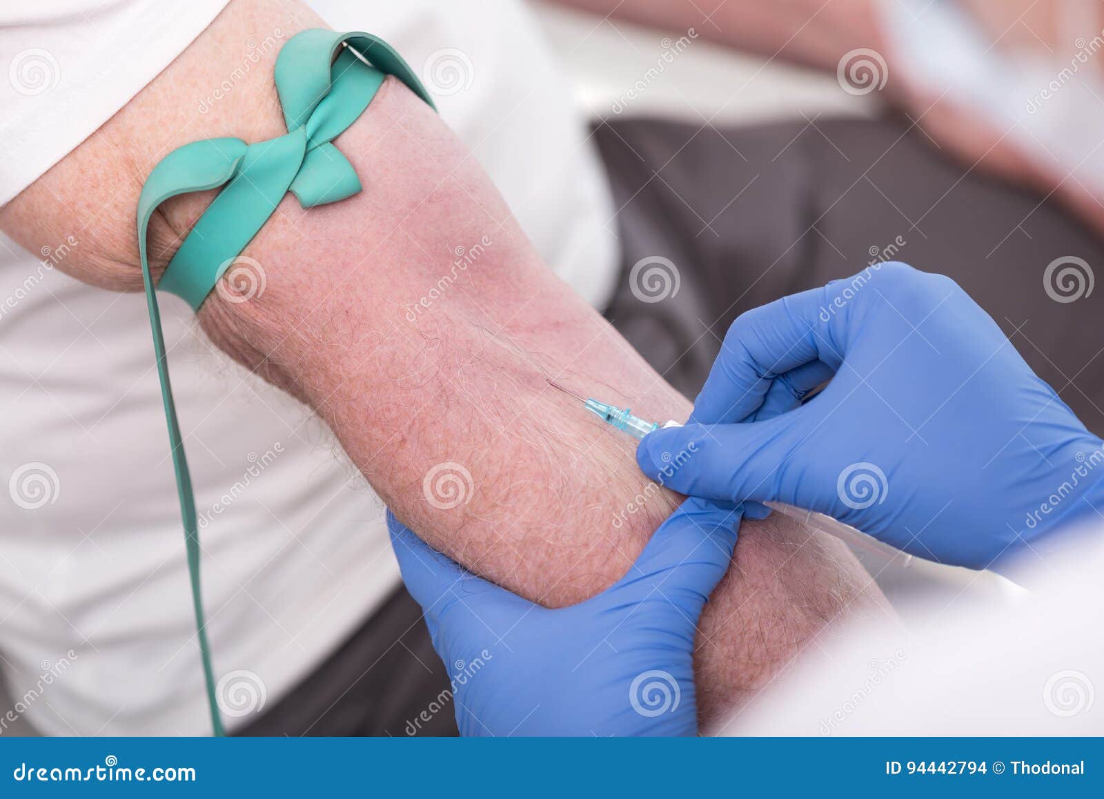 Injection of a Catheter in the Arm Stock Photo Image of glove, inside