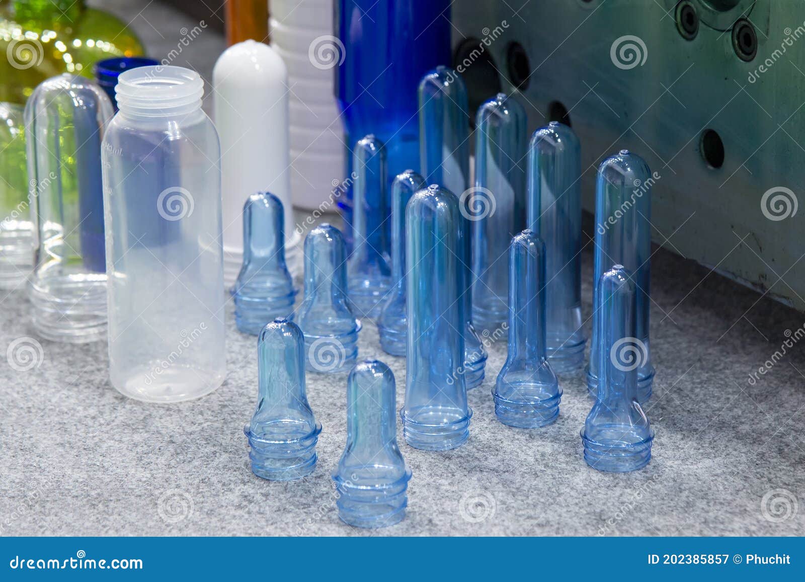 The Injection Preform Shape of PET Bottle Products. Stock Image Image