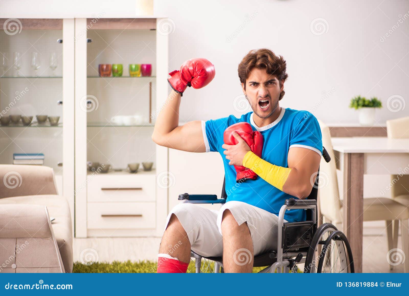 The Injured Man Recovering From His Injury Stock Photo Image Of