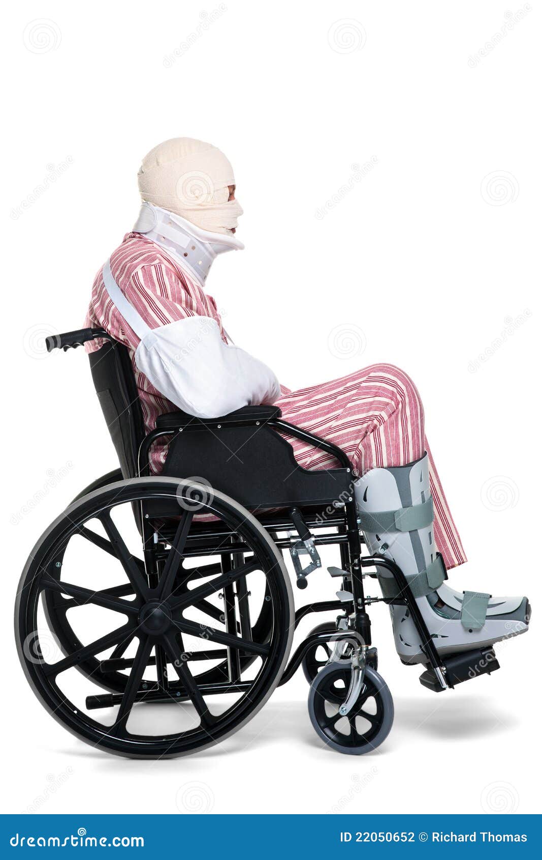 Injured Man in a Wheelchair Side View Stock Photo Image of wheelchair