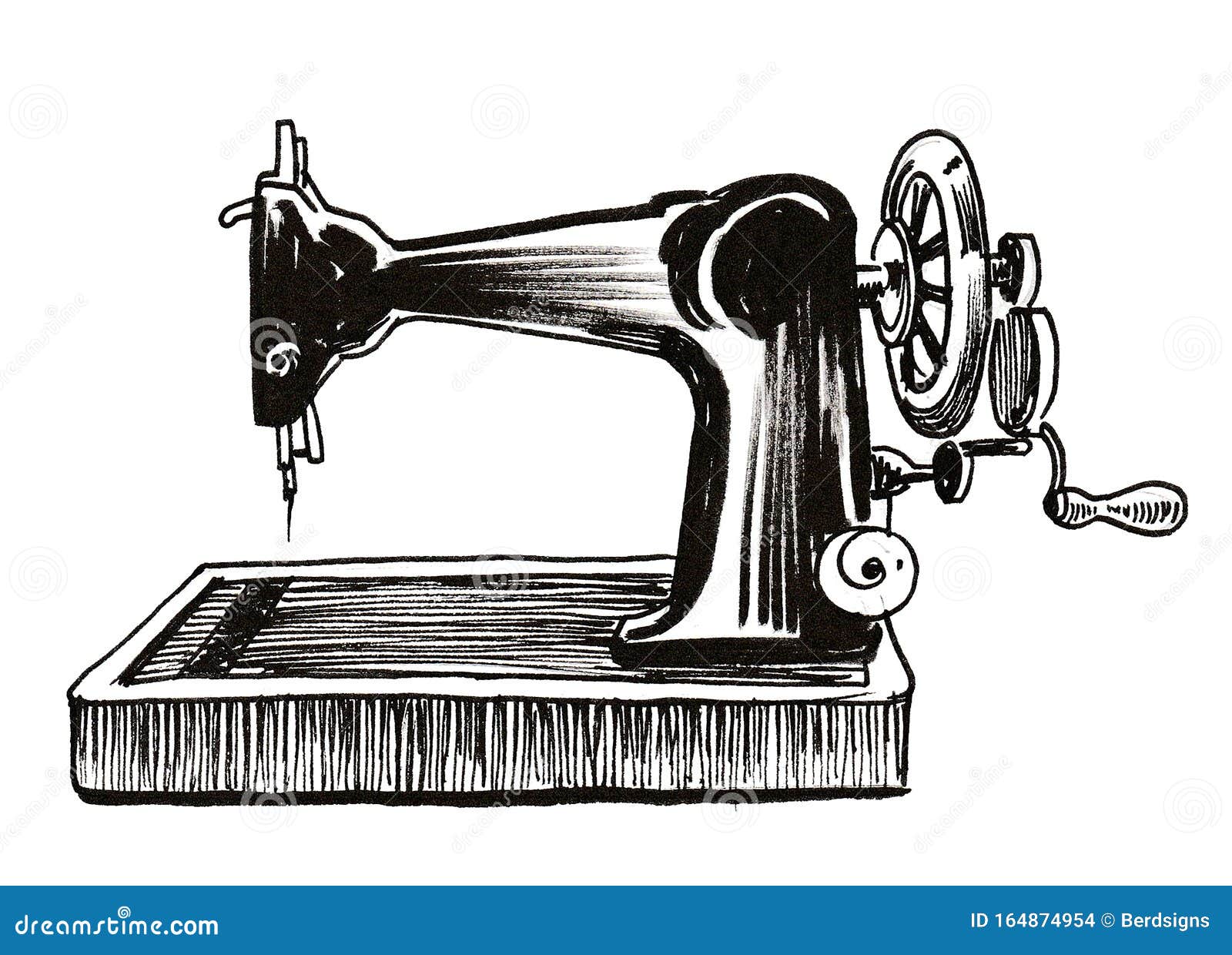 Sewing machine stock illustration. Illustration of sketch 164874954