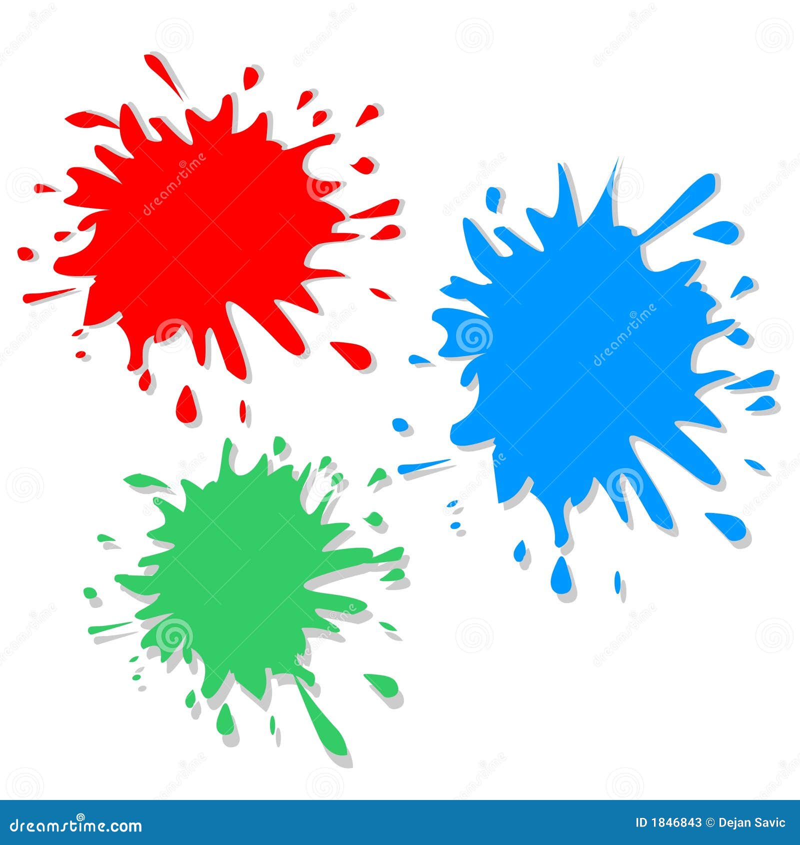 Ink blot stock vector. Illustration of paint, shapes, round - 1846843