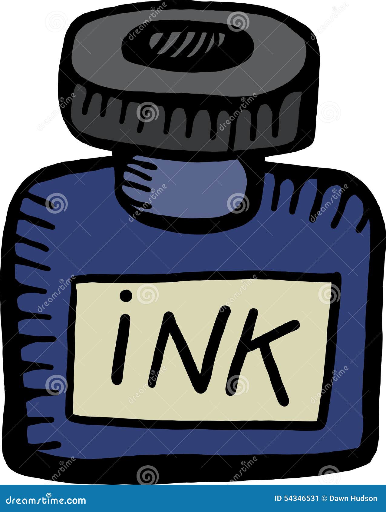 ink bottle cartoon