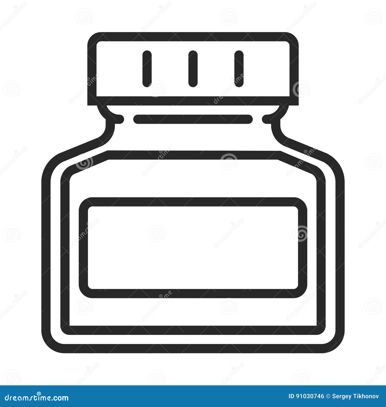 Ink bottle vector icon stock vector. Illustration of black 91030746