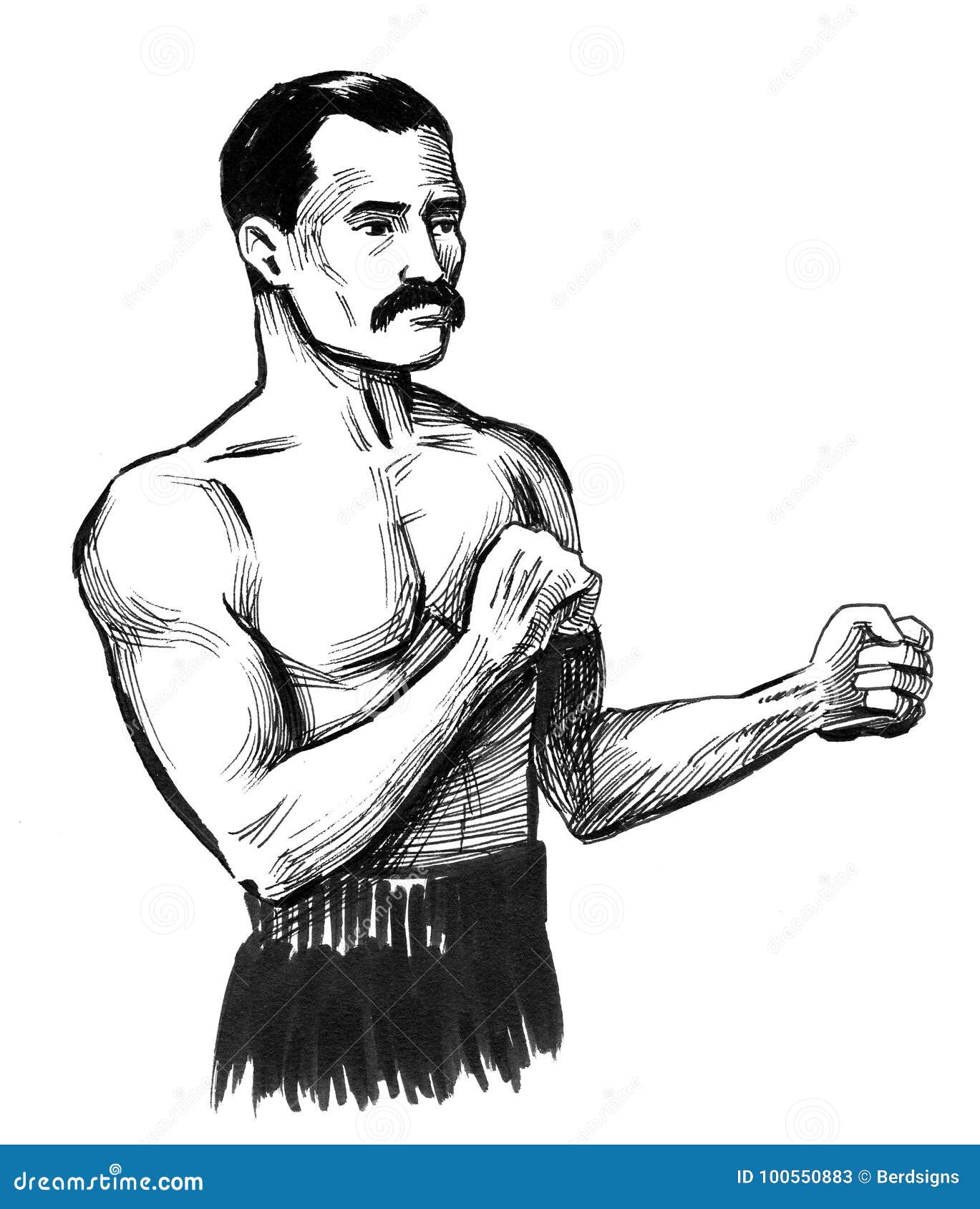 Vintage Boxer Logo Vector Illustration 102548602