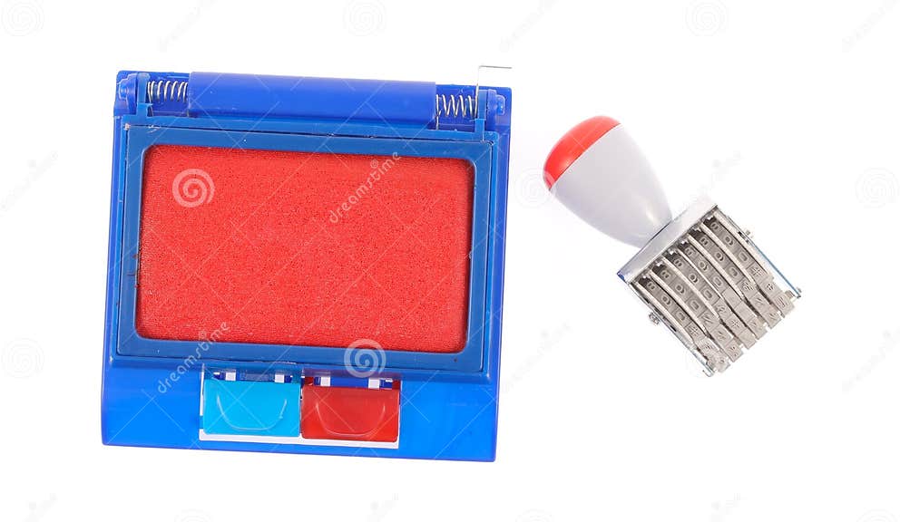 Ink pad and rubber stamp stock image. Image of still 44101507