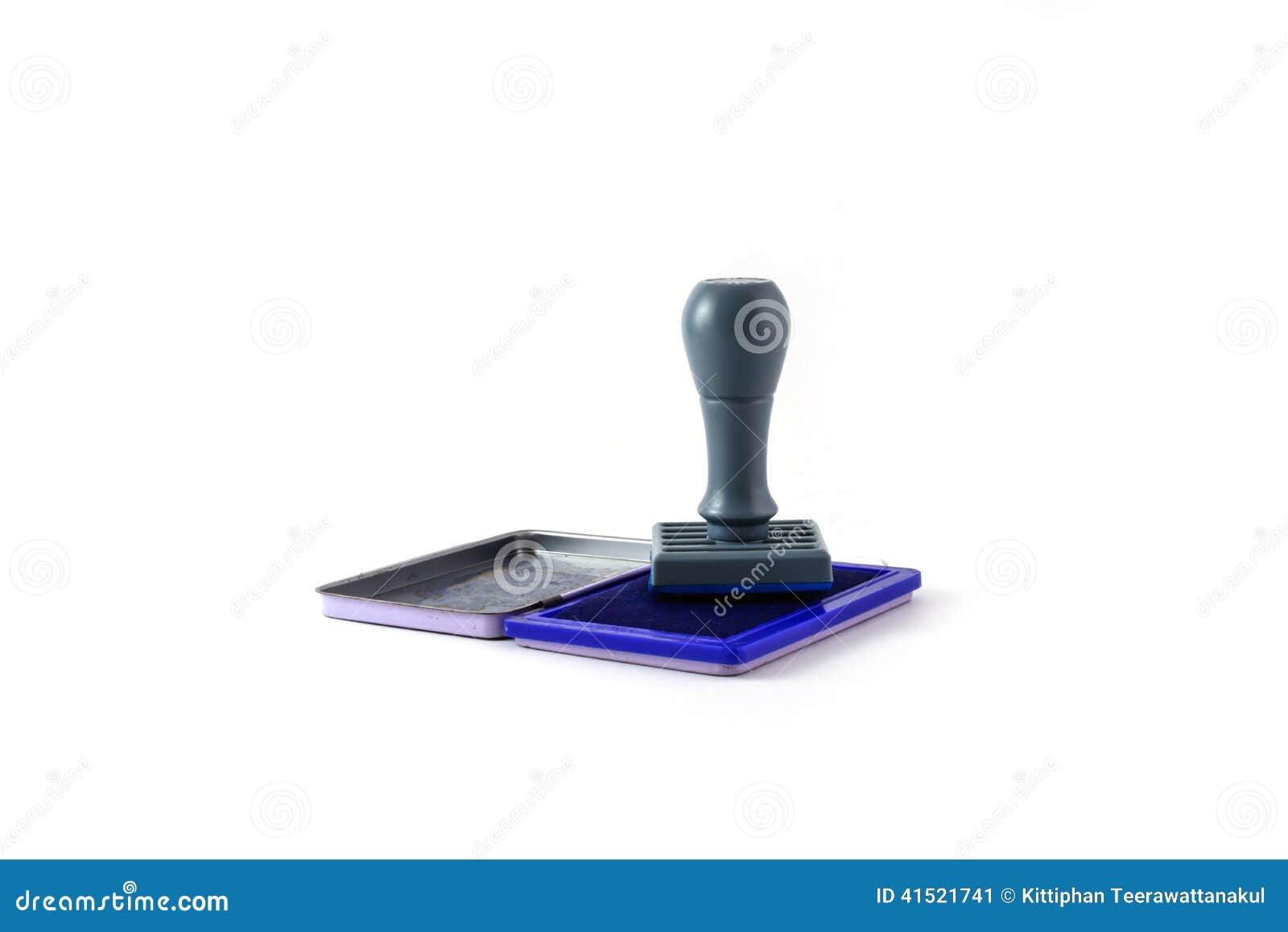 Ink pad and rubber stamp stock image. Image of note, stamp 41521741