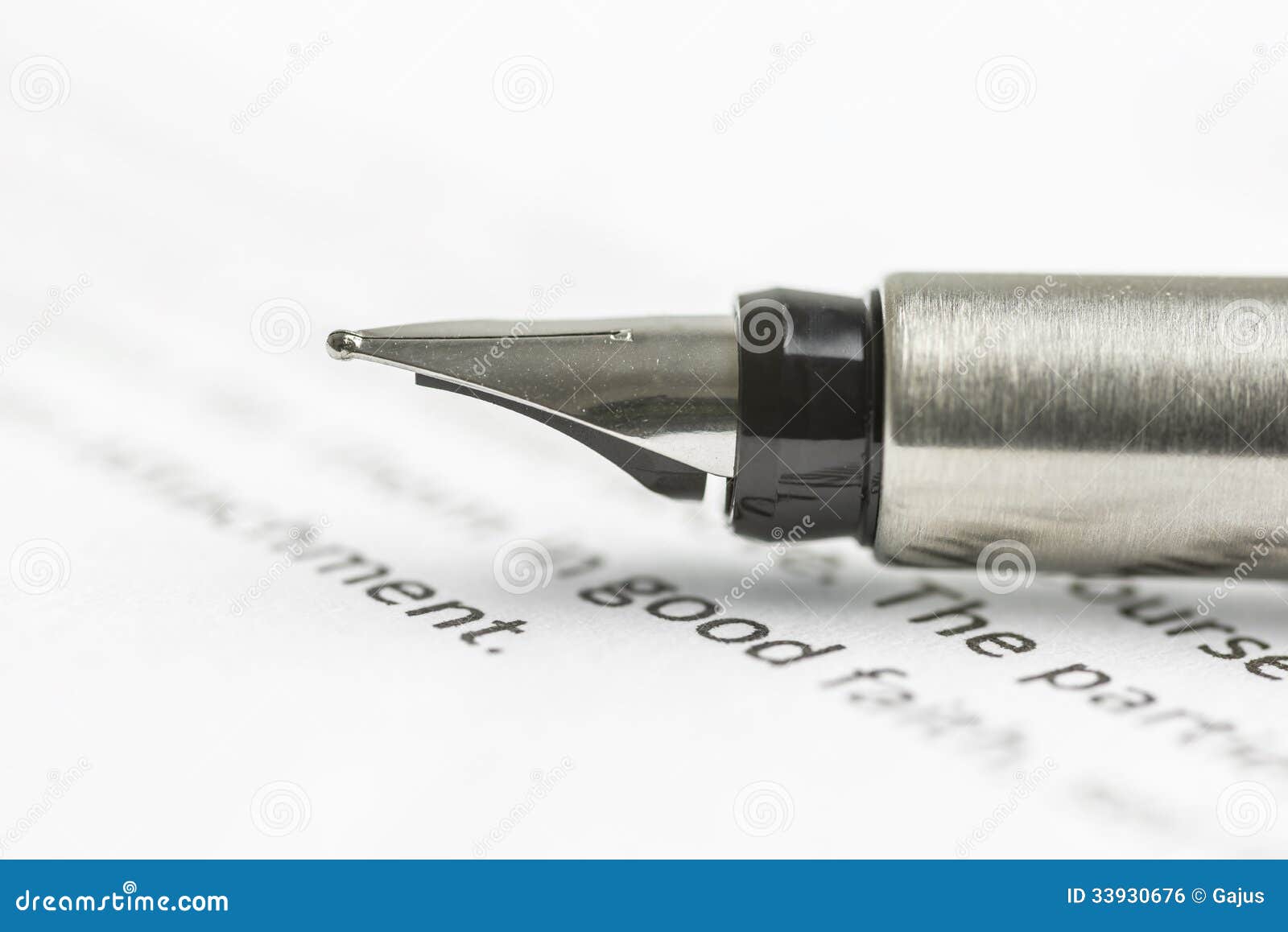 Ink pen on legal document stock photo. Image of sign 33930676