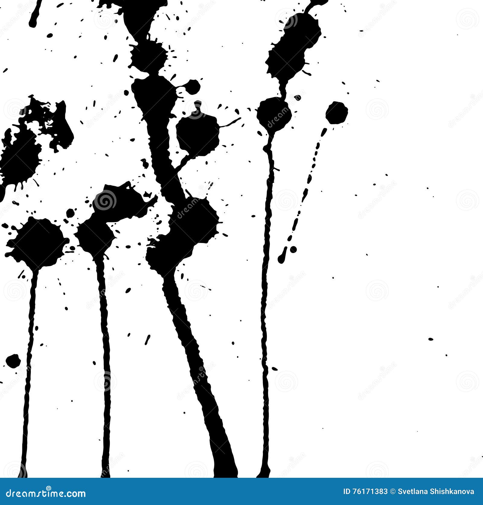 Ink Splash, Strokes and Stains Background. Paint Splatter Stock Vector ...