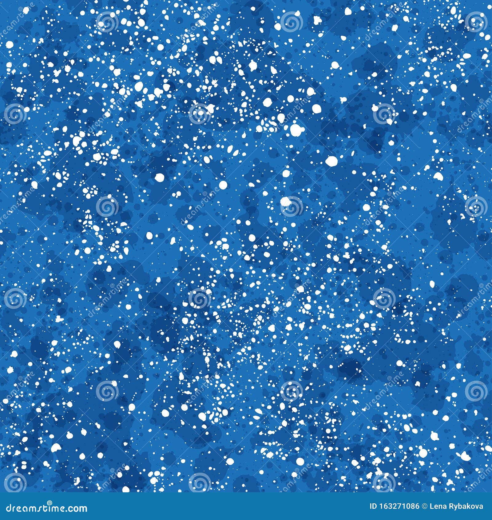 Ink Spots on Watercolor Background Seamless Pattern Stock Illustration