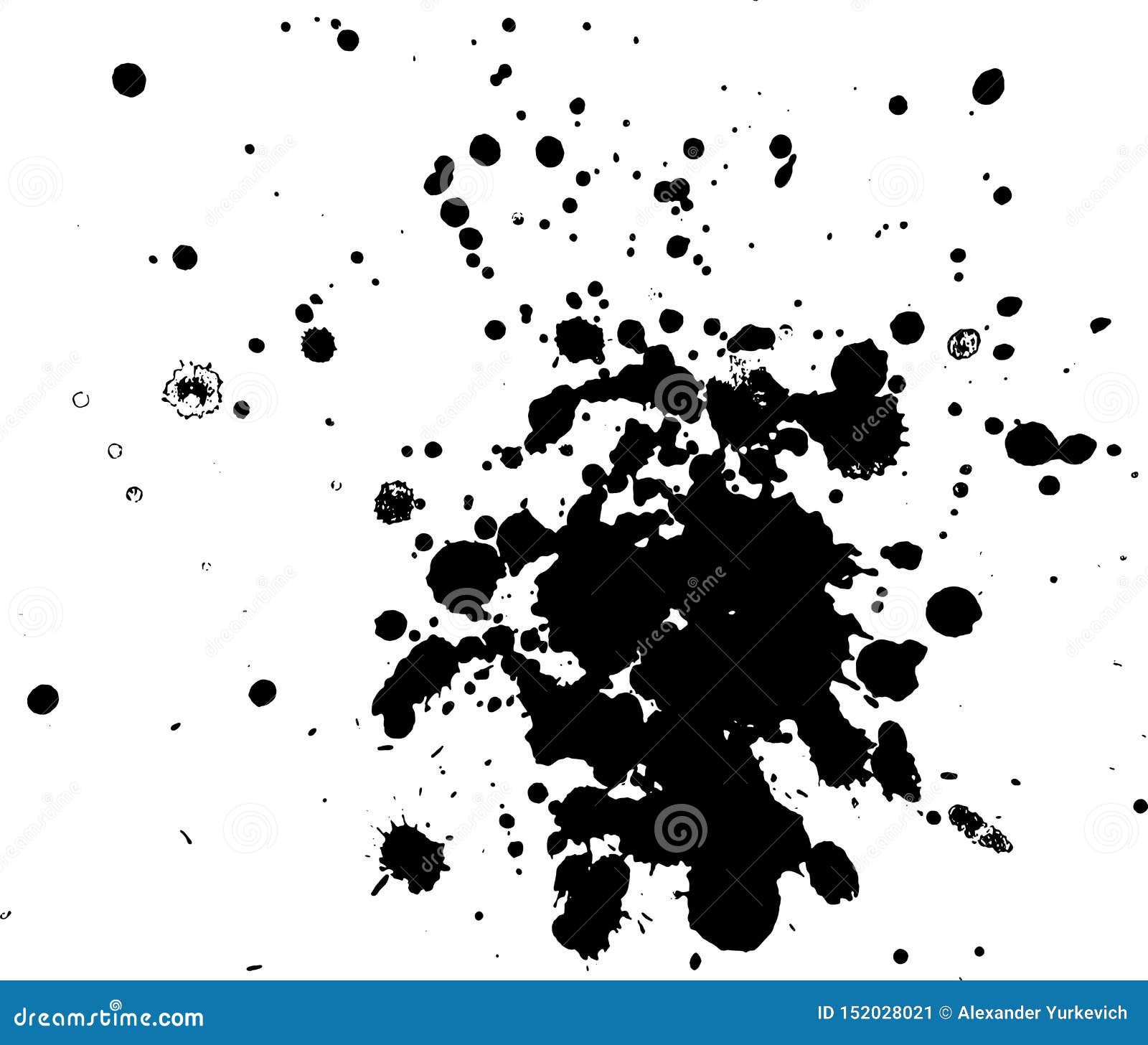 Ink Stain. Black Paint Spot Stock Vector - Illustration of dark ...