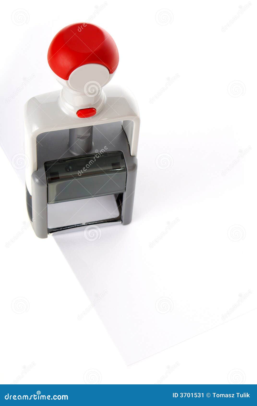 Ink stamp over white paper stock image. Image of isolated 3701531