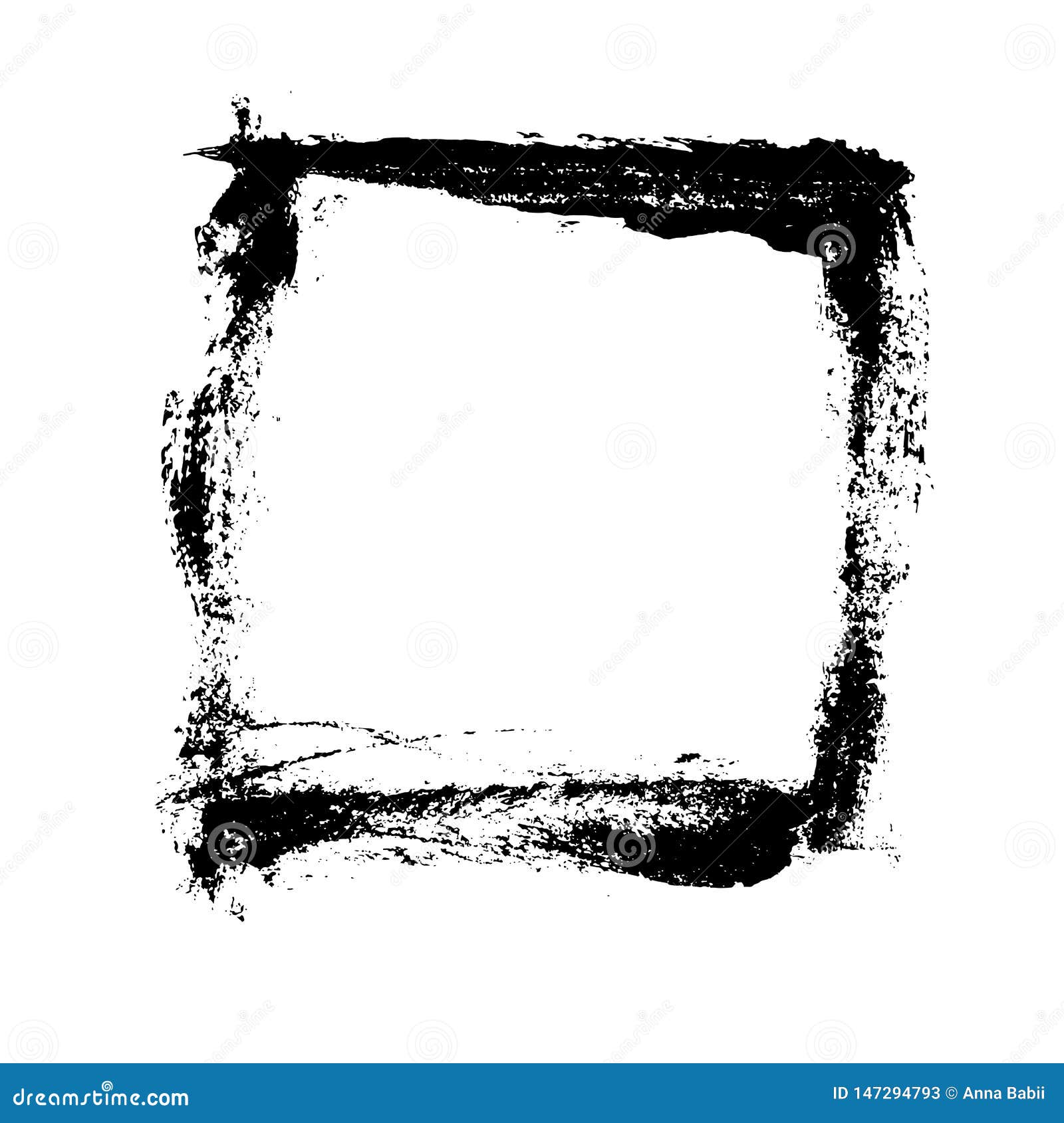 Download Ink Vector Brush Stroke Frame. Vector Illustration. Grunge ...