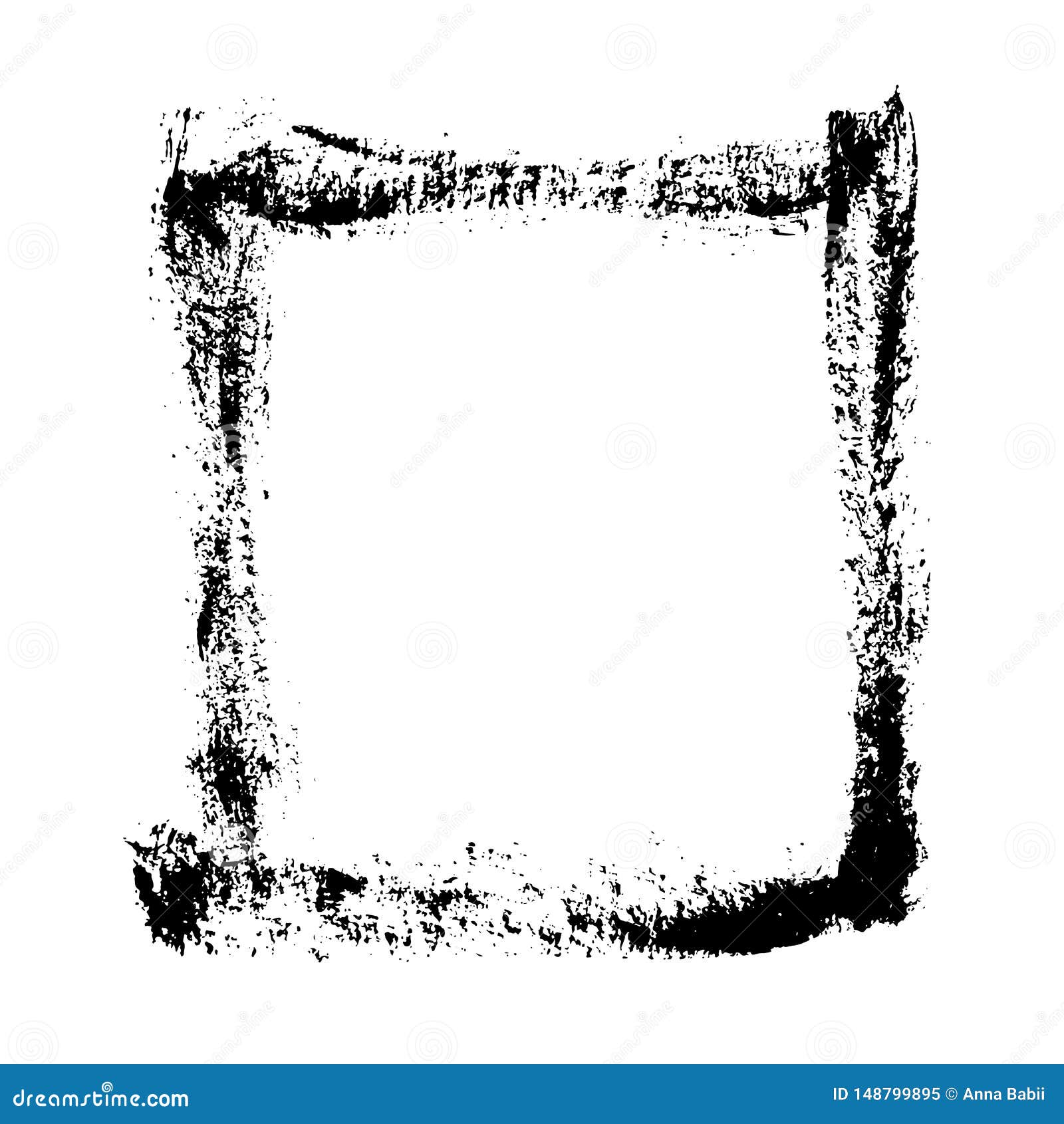 Download Ink Vector Brush Stroke Frame. Vector Illustration. Grunge ...