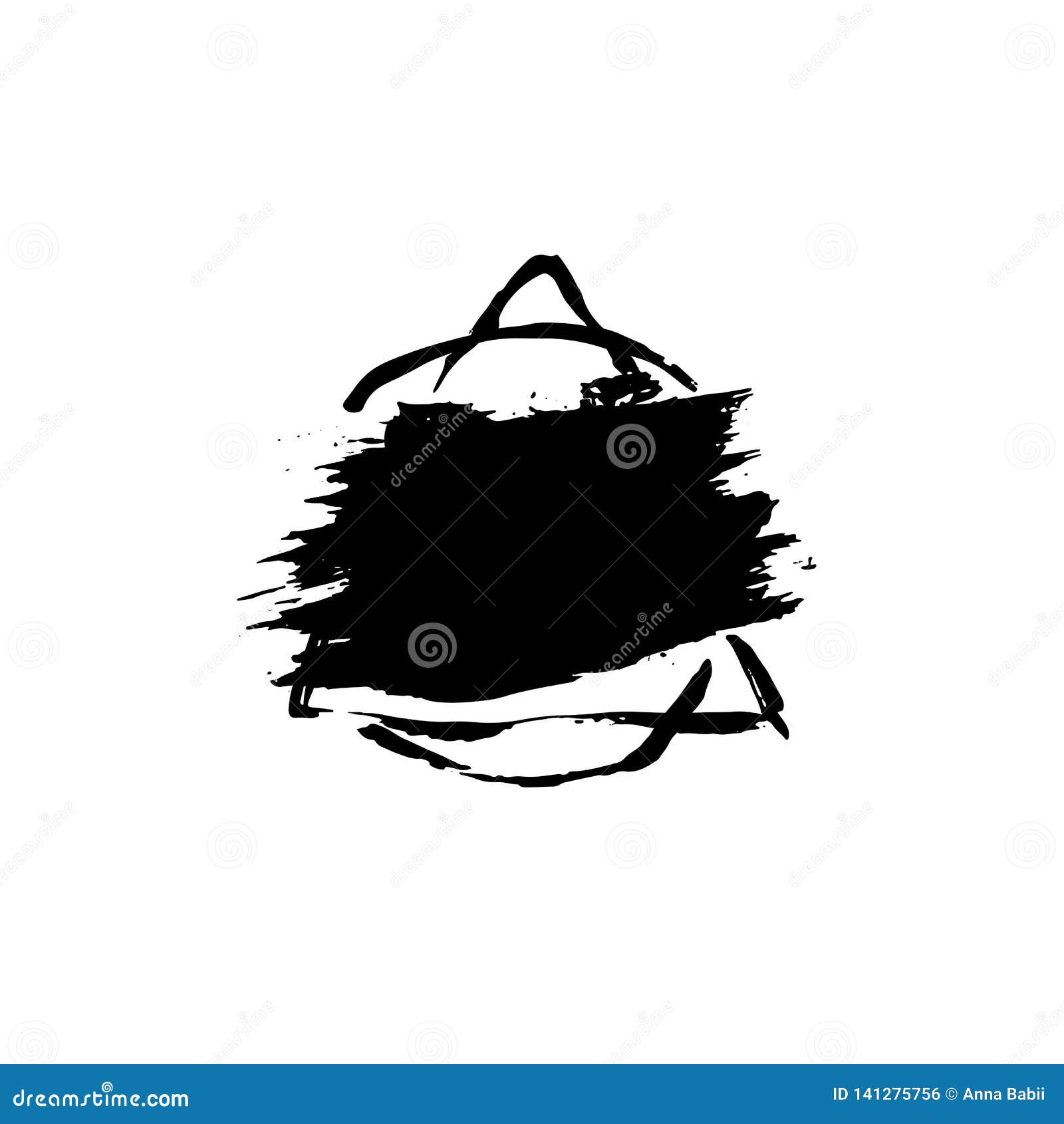 Download Ink Vector Dry Brush Frame. Vector Illustration. Grunge ...