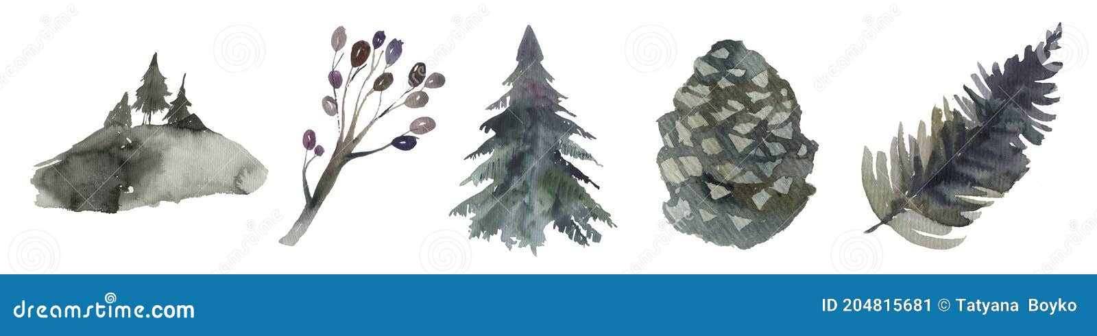 ink wash painting with forest trees in fog. traditional japanese ink painting sumi-e. contains hieroglyphs - eternity