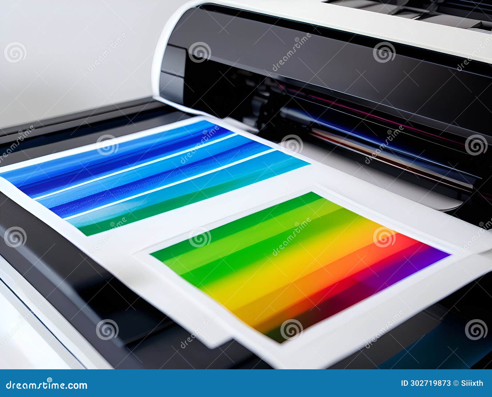 Inkjet Printer Testing Color Print Stock Illustration Illustration of