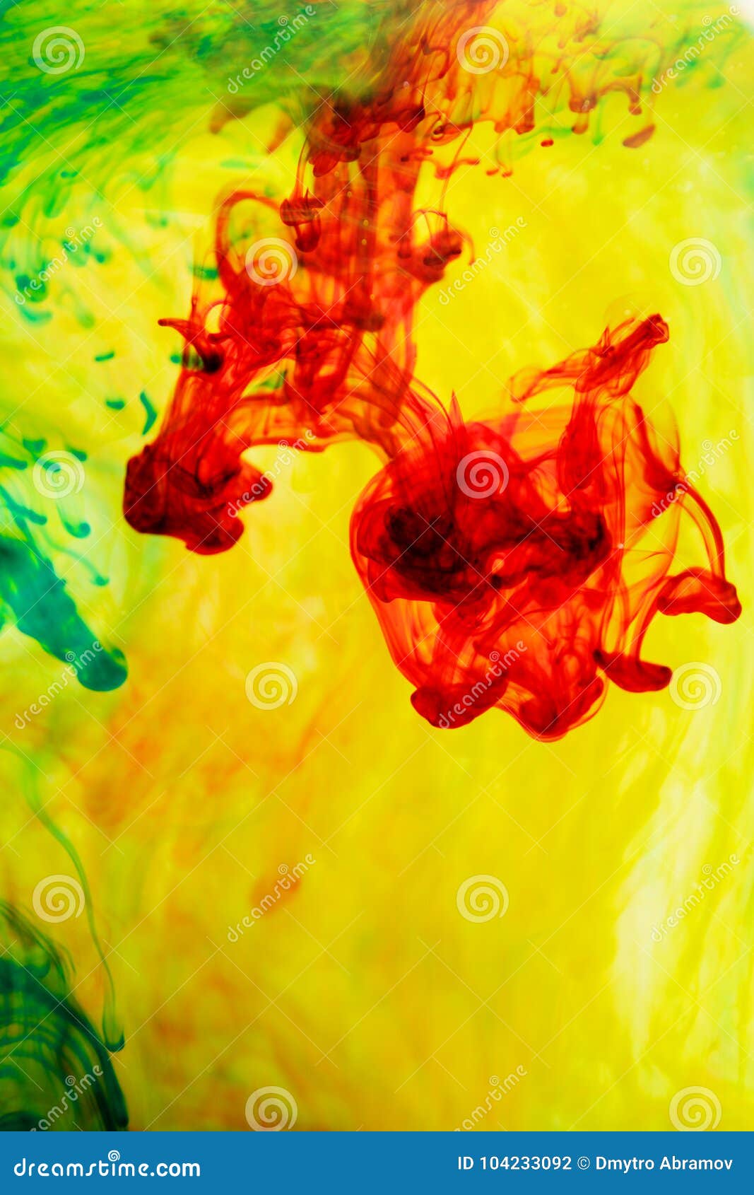 Inks in Water, Color Abstraction, Color Explosion Stock Photo - Image ...