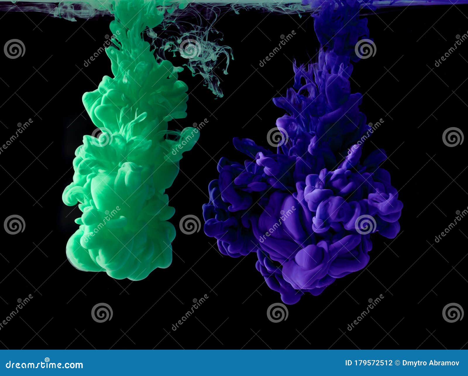 Inks in Water, Color Abstraction Stock Photo - Image of copy, macro ...