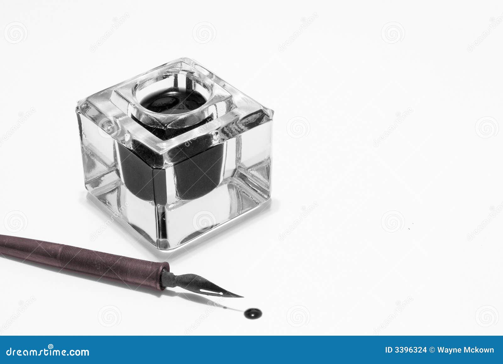 Inkwell stock photo. Image of antiquate, glass, manuscript 3396324