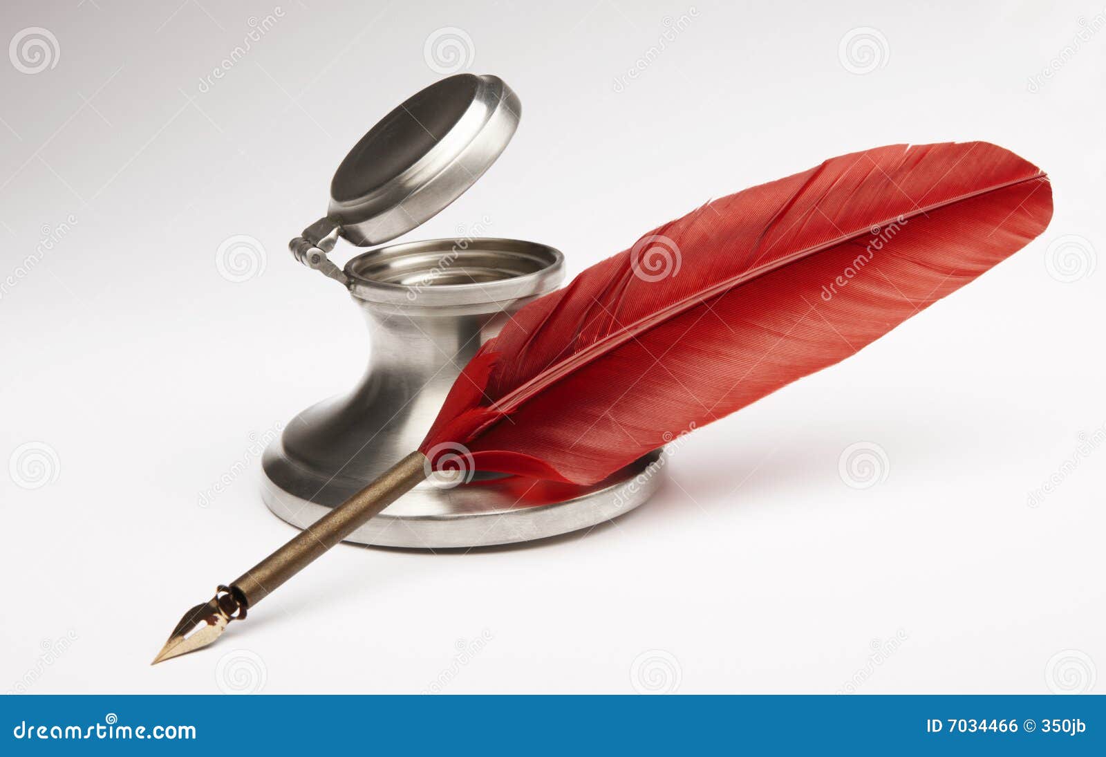 Inkwell and Pen stock photo. Image of handwriting, script 7034466